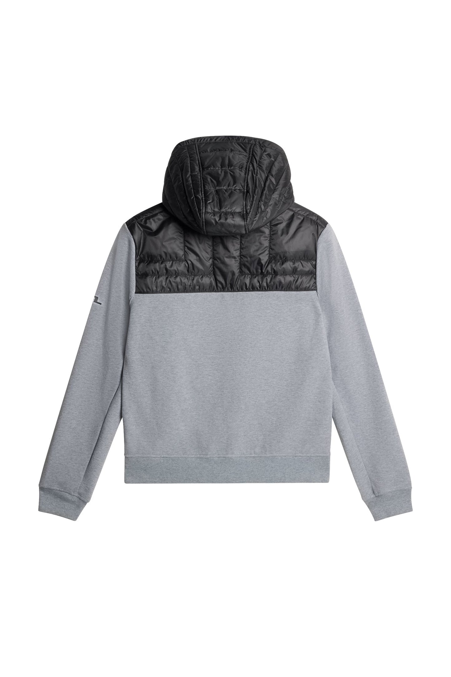 Seth Hybrid Zip Hood / Medium Grey Melange