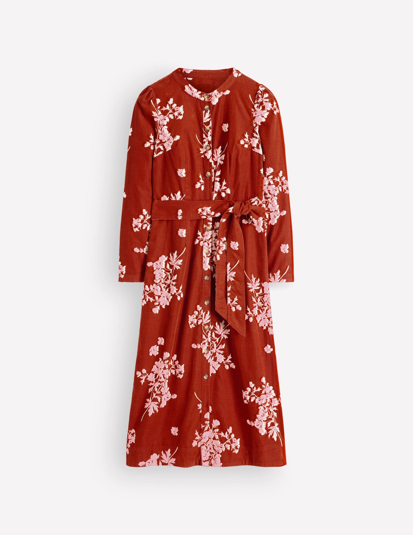 Louise Cord Midi Shirt Dress-Arabian Spice, Flecked Bunch