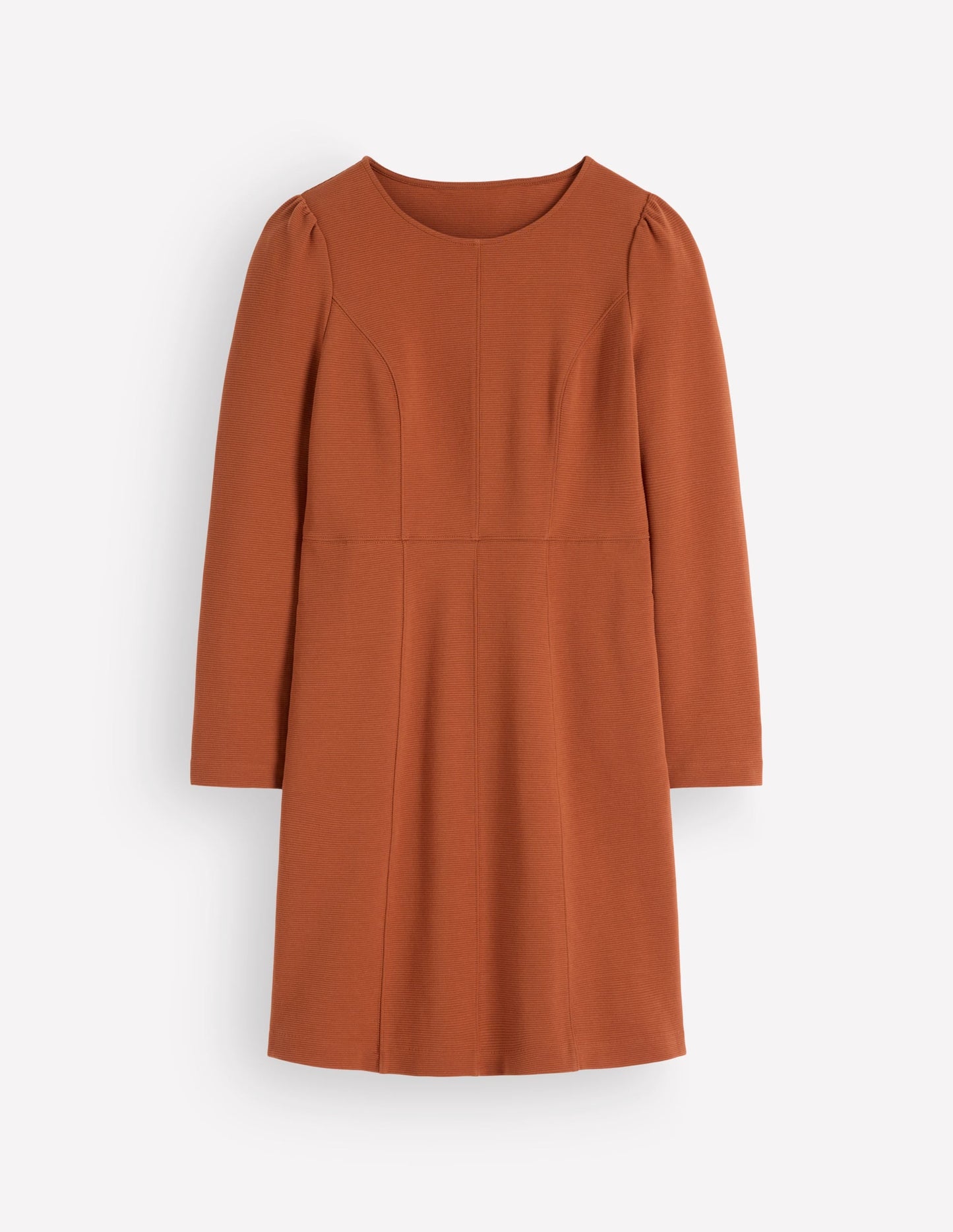 Marla Seamed Ottoman Dress-Gingerbread
