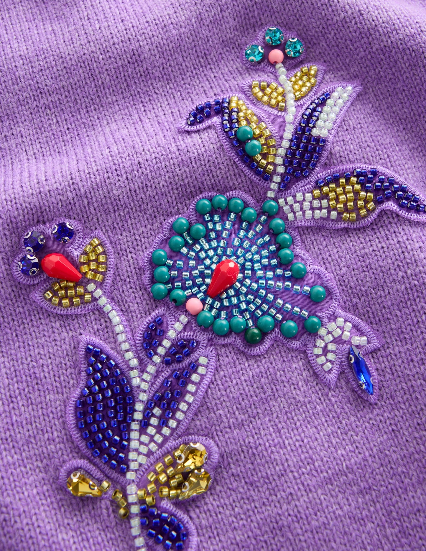Ria Embellished Knit T-Shirt-Amethyst Purple