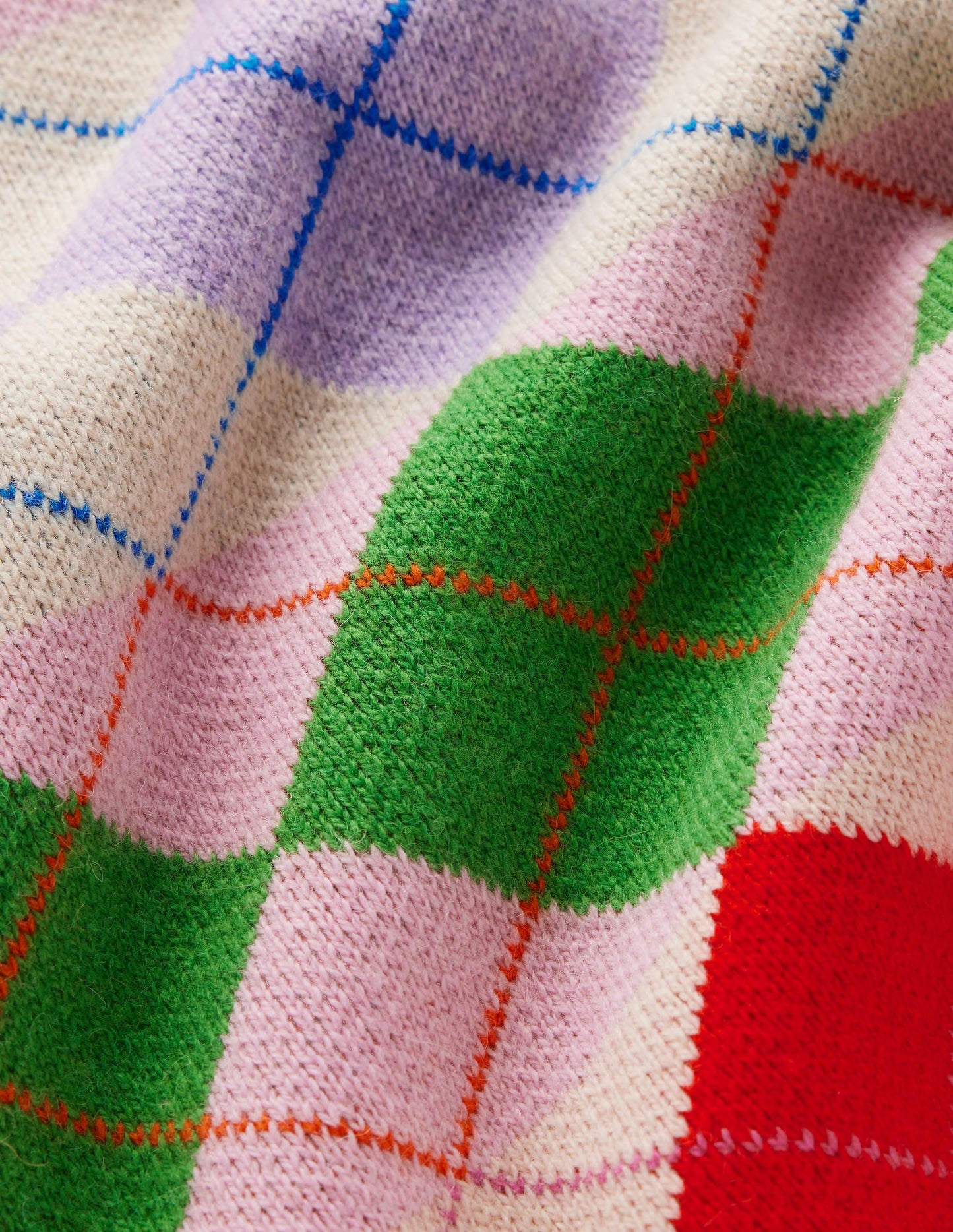 Ariadne Alpaca Blend Jumper-Multi Argyle