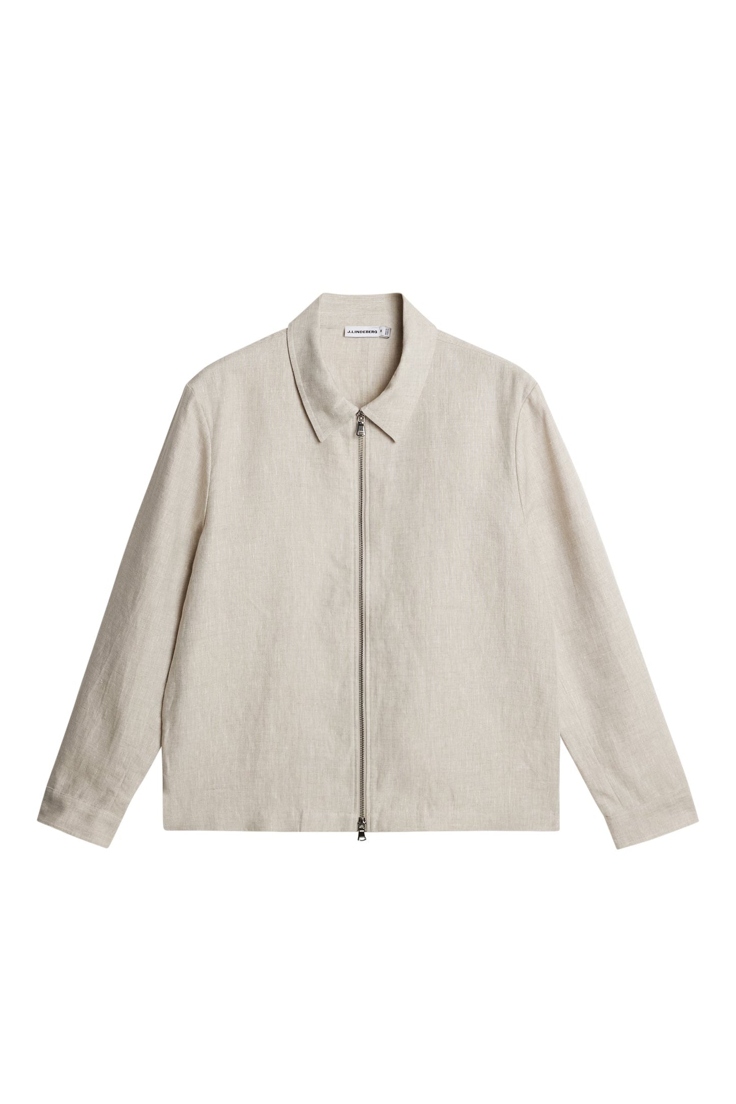 Julius Drape Linen Overshirt / Moonbeam