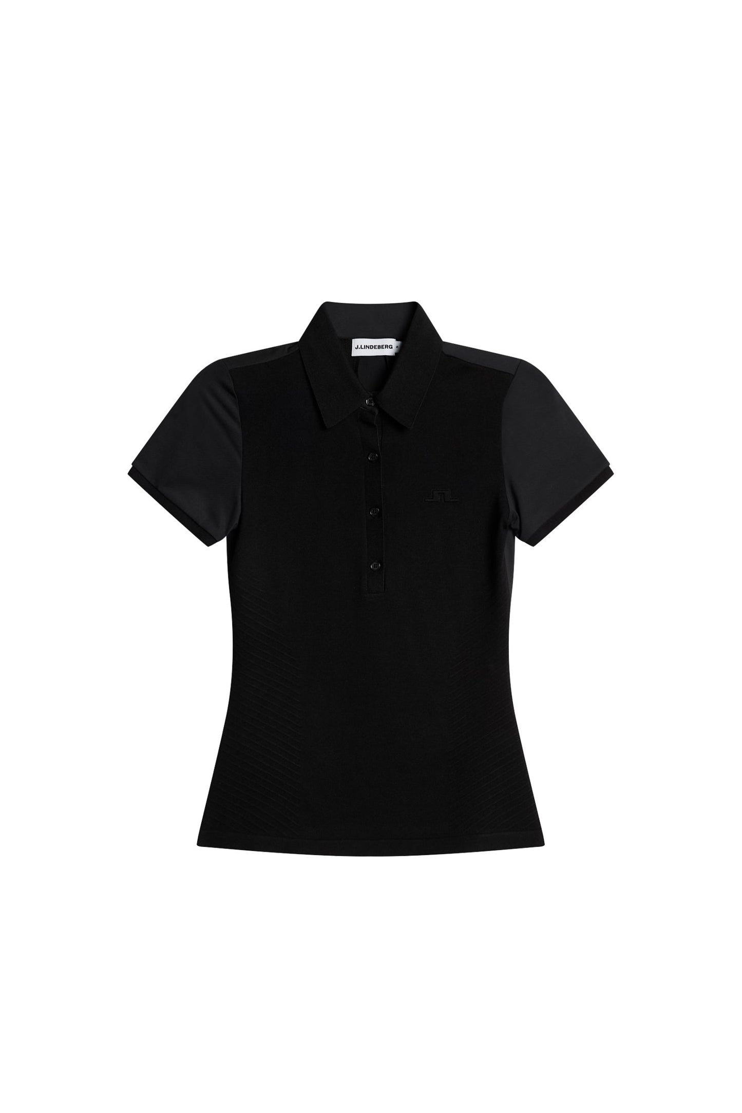 Kailey Hybrid Knit Polo Shirt / Black