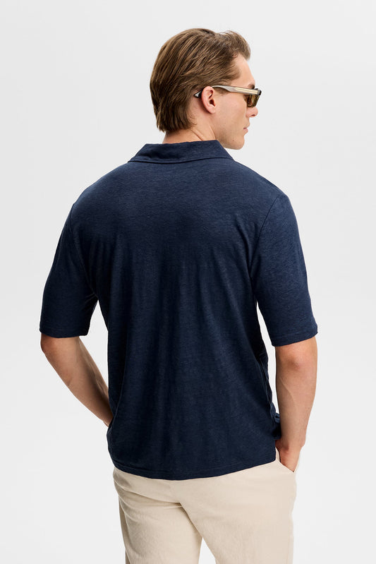Roy Linen Polo / Navy