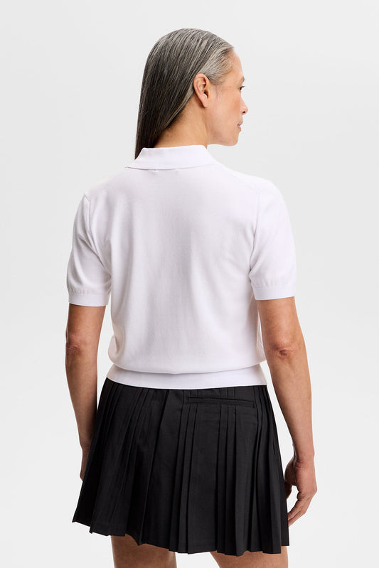 Blake SS Knit Polo / White