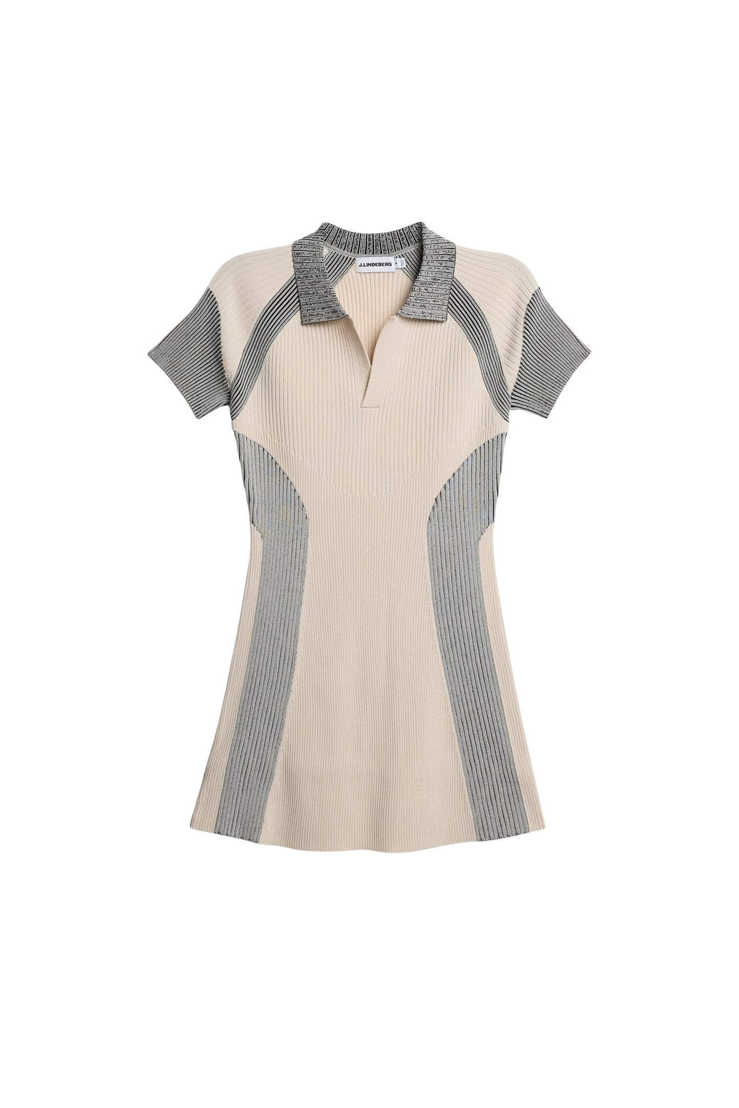 Tala Contrast Rib Knit Dress / Moonbeam