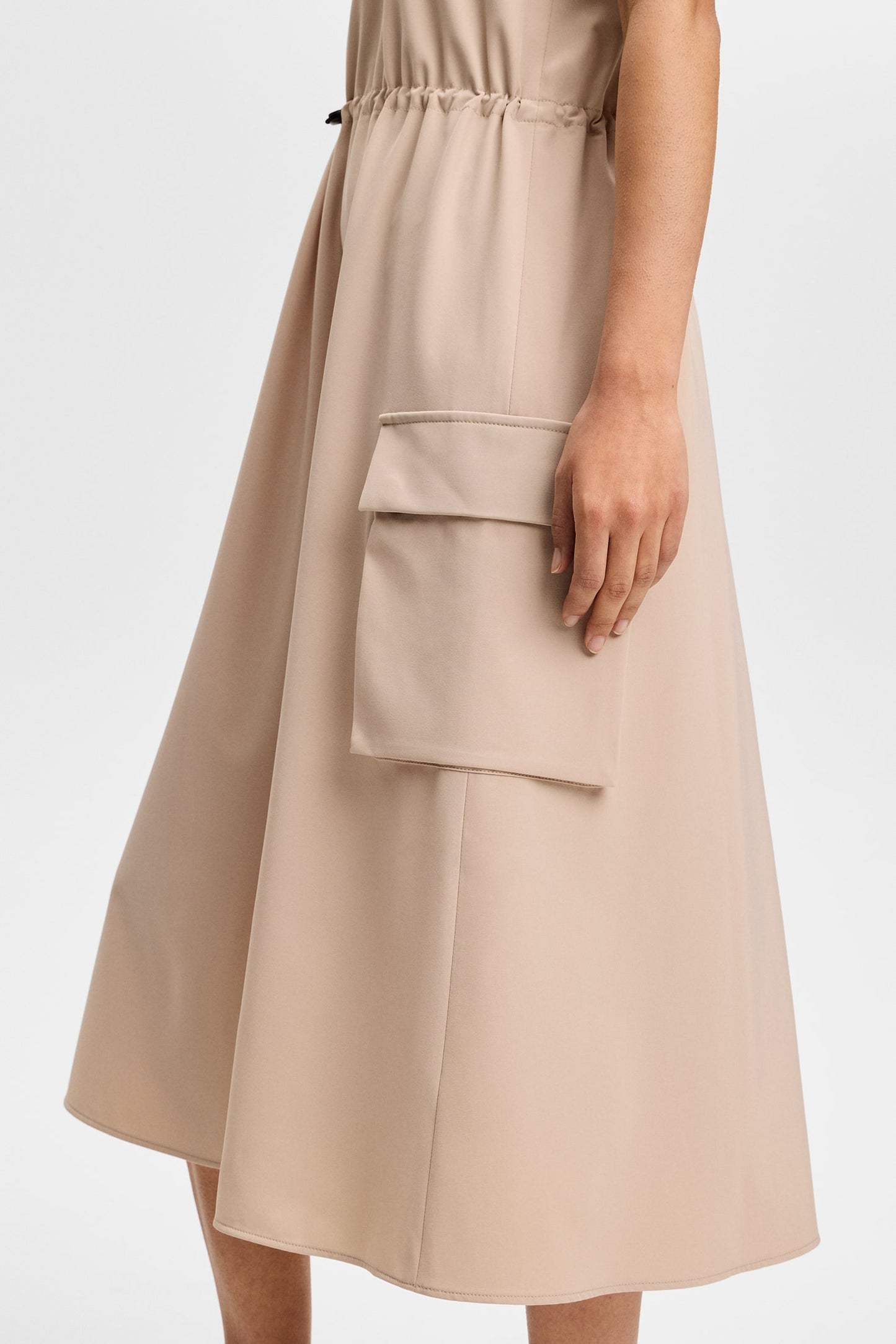 Merina Drape Dress / Moonbeam