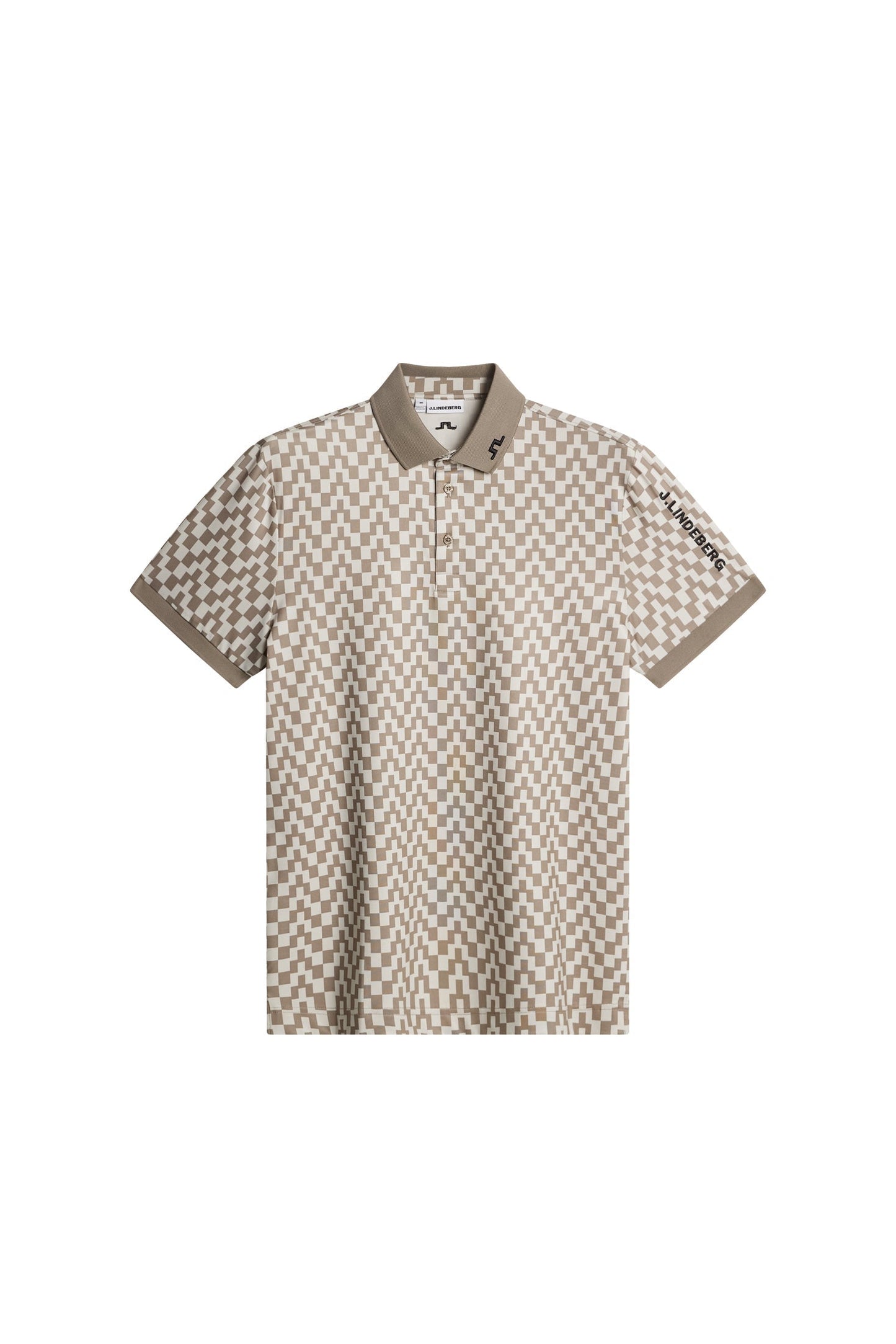 Tour Tech Print Polo / Bridge Stack Brindle M