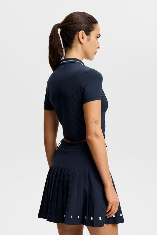 Naomi Cropped Polo / Navy
