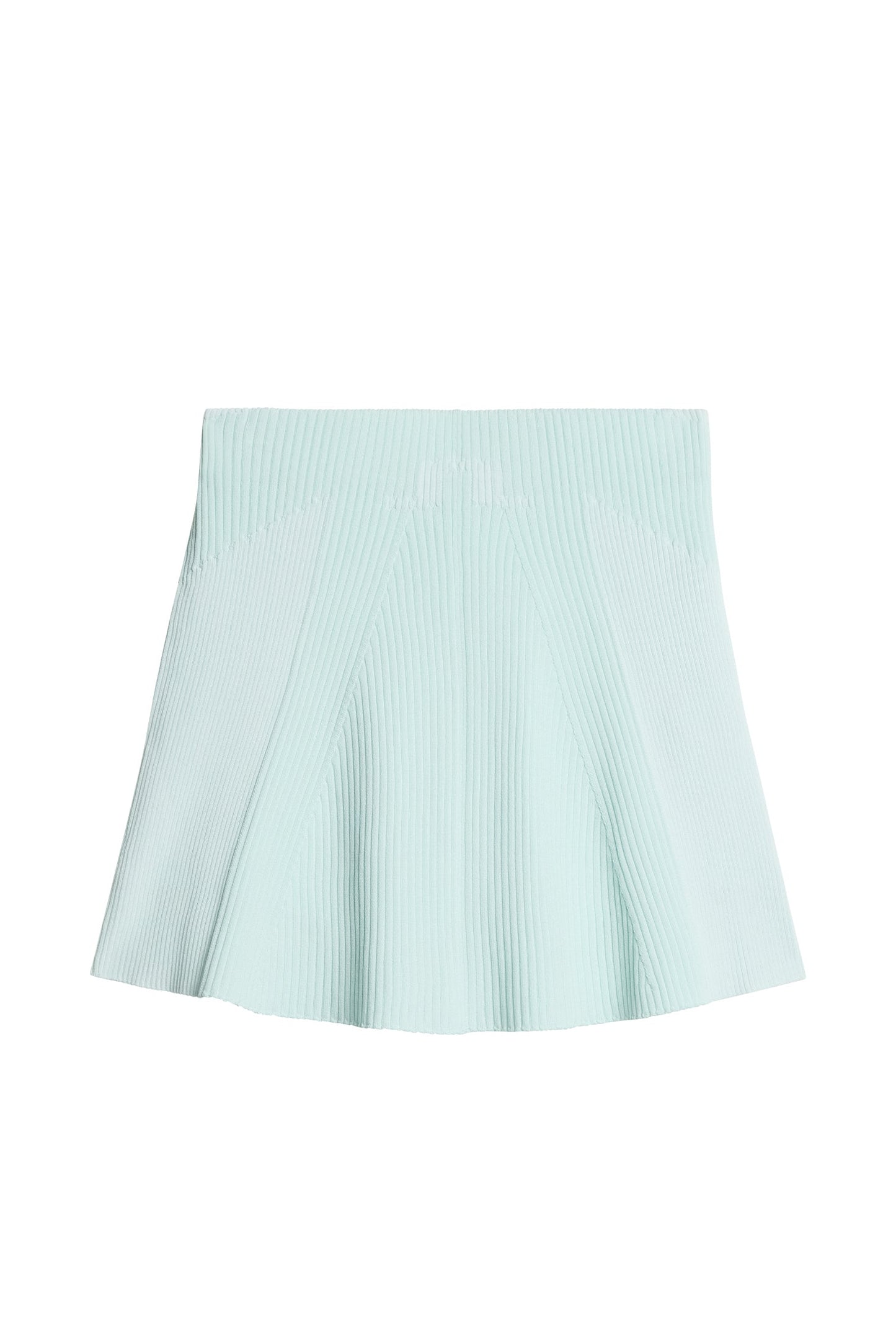 Tanya Contrast Rib Knit Skirt / Sky Light