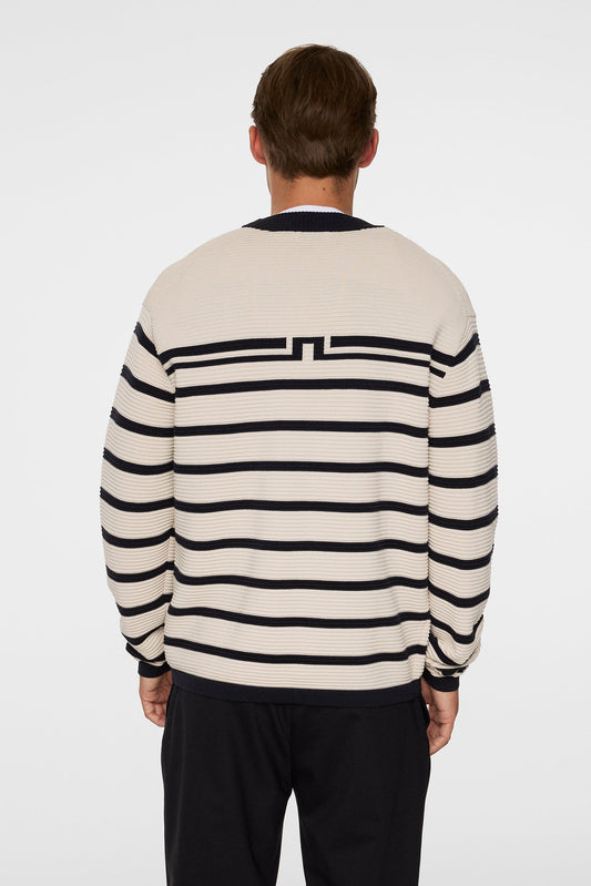Sawyer Stripe Crew Neck / Moonbeam