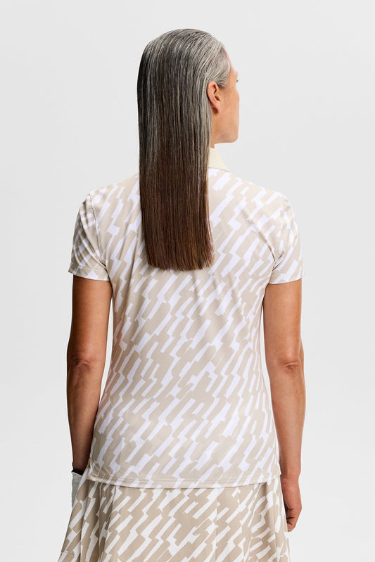 Tour Tech Print Polo / Oak Island Fossil M