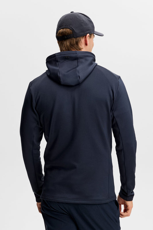 Aerial Quarter Zip Hood / Navy