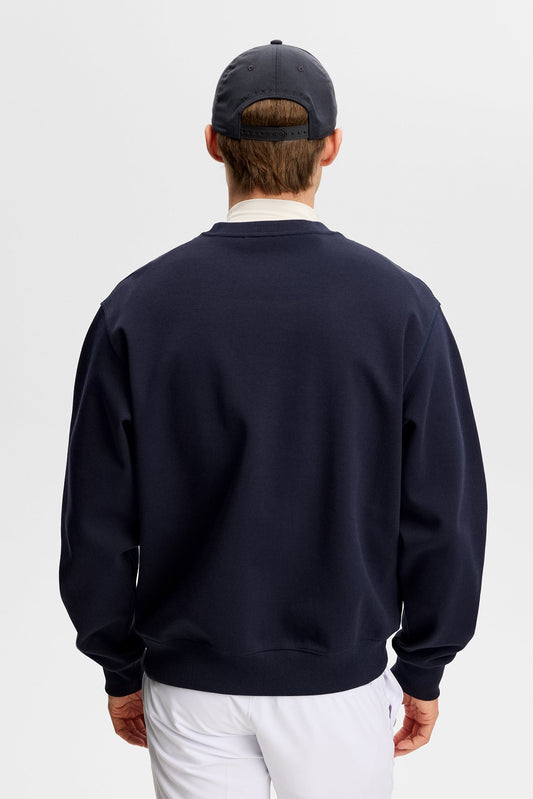 Club Printed Crew Neck / Navy