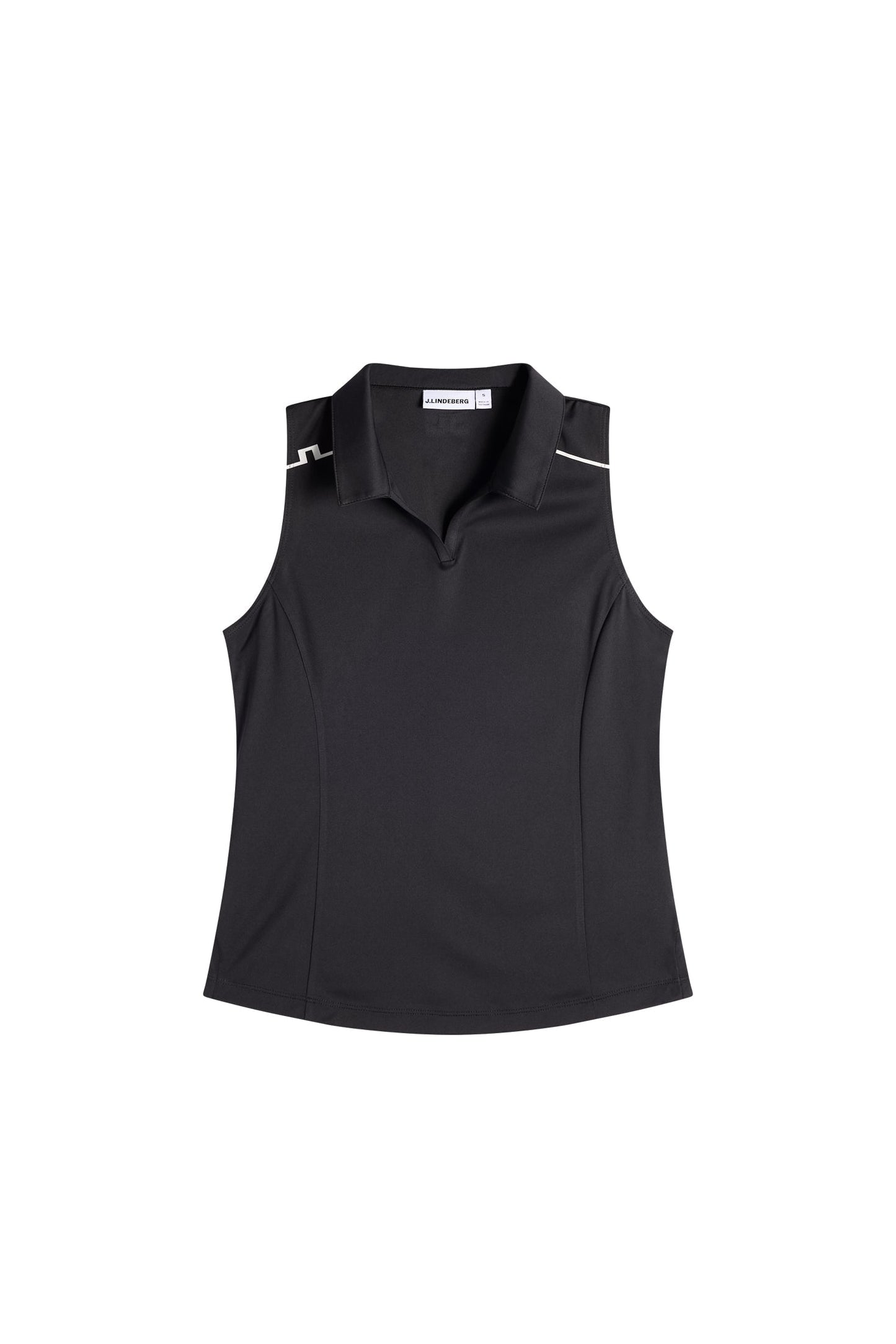 Leah Sleeveless Polo / Black