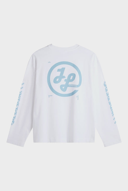 Walsh LS Print T-shirt / White