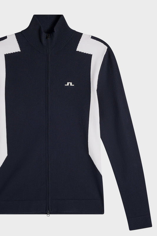 Bianca Knitted Zip Sweater / Navy
