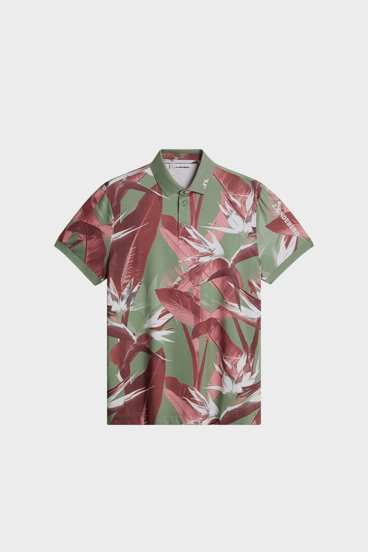 Tour Tech Print Polo / Paradise Hedge Green M