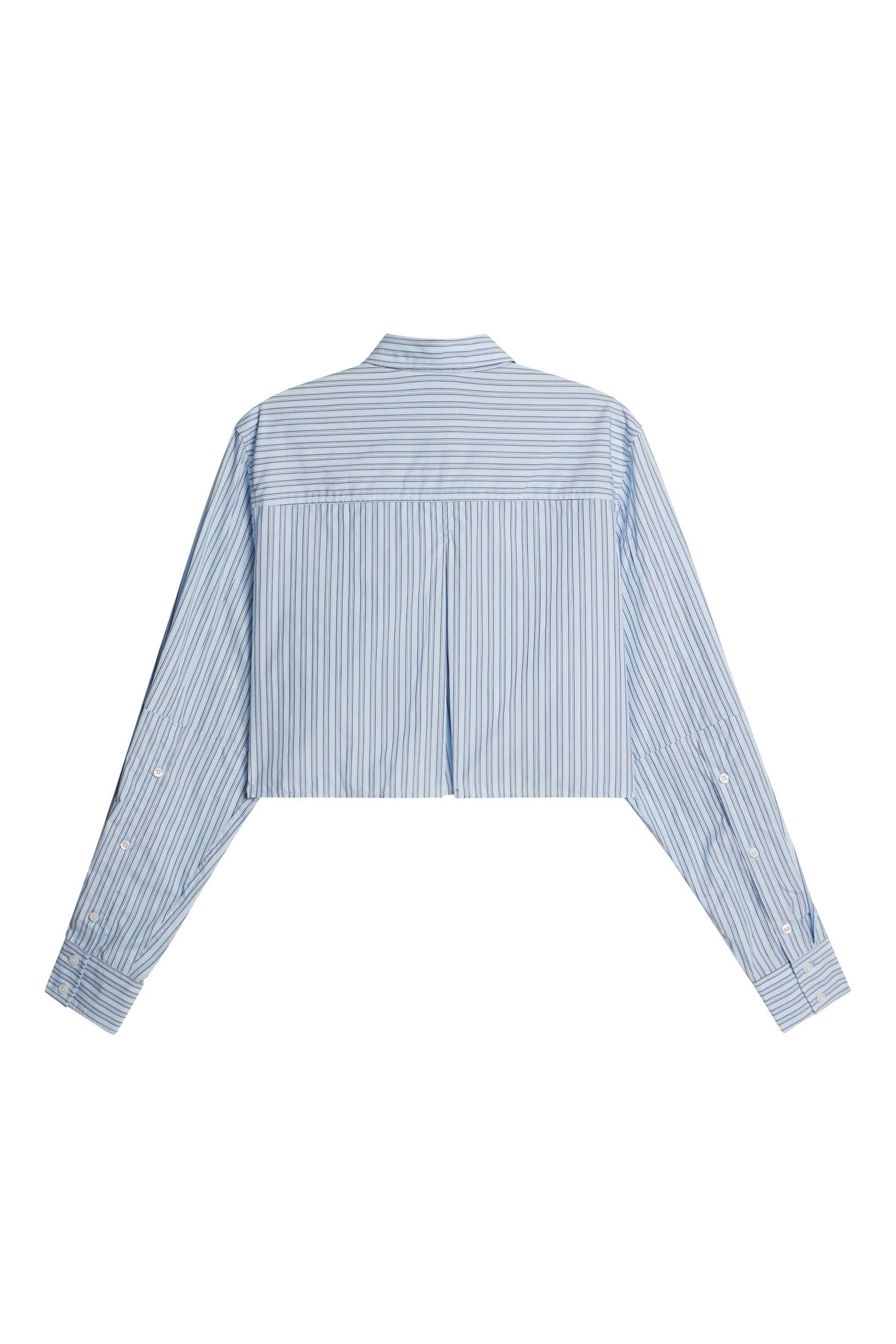 Jelina Cotton Stripe Shirt / Forget-Me-Not