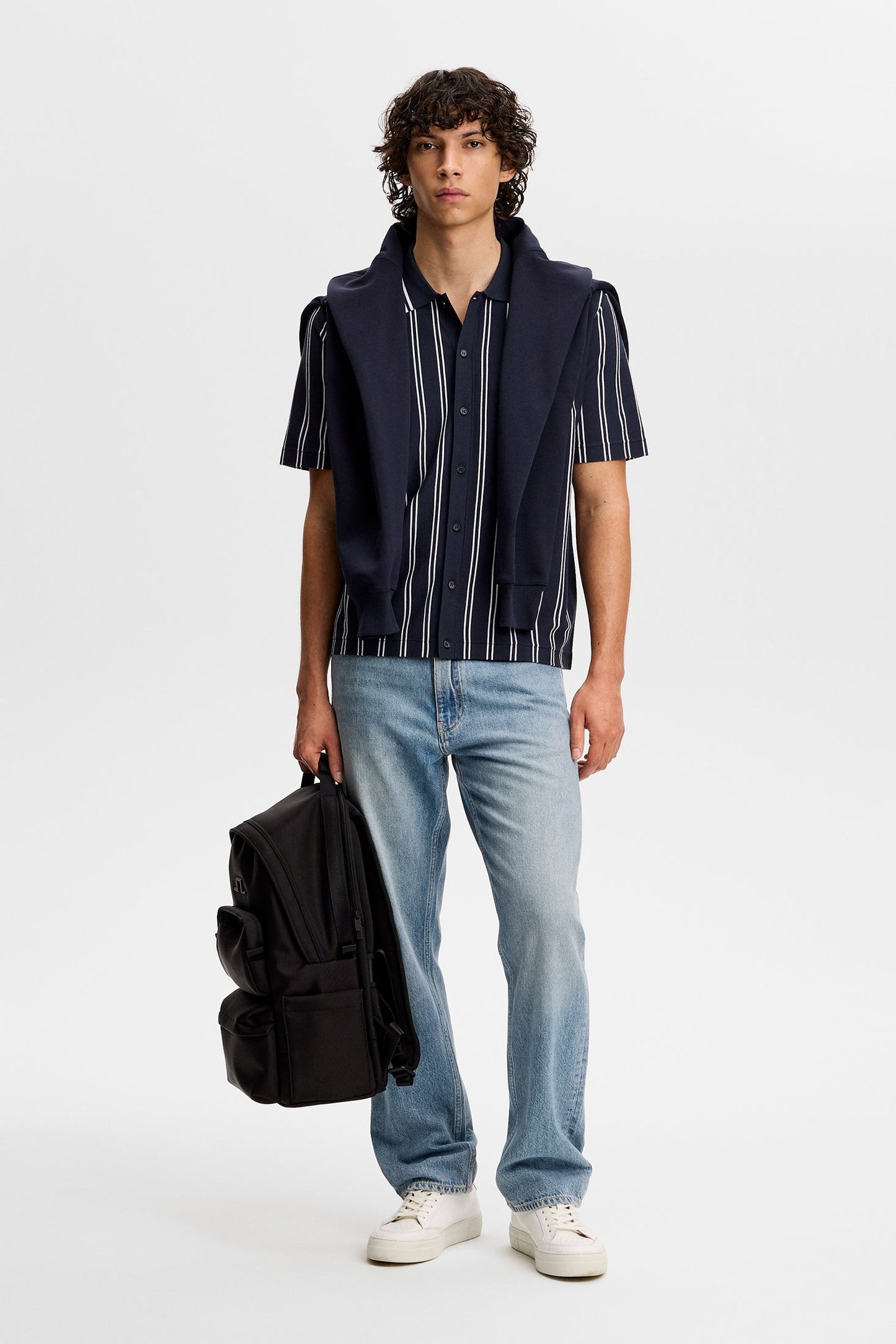 Rue Knit SS Shirt / Navy