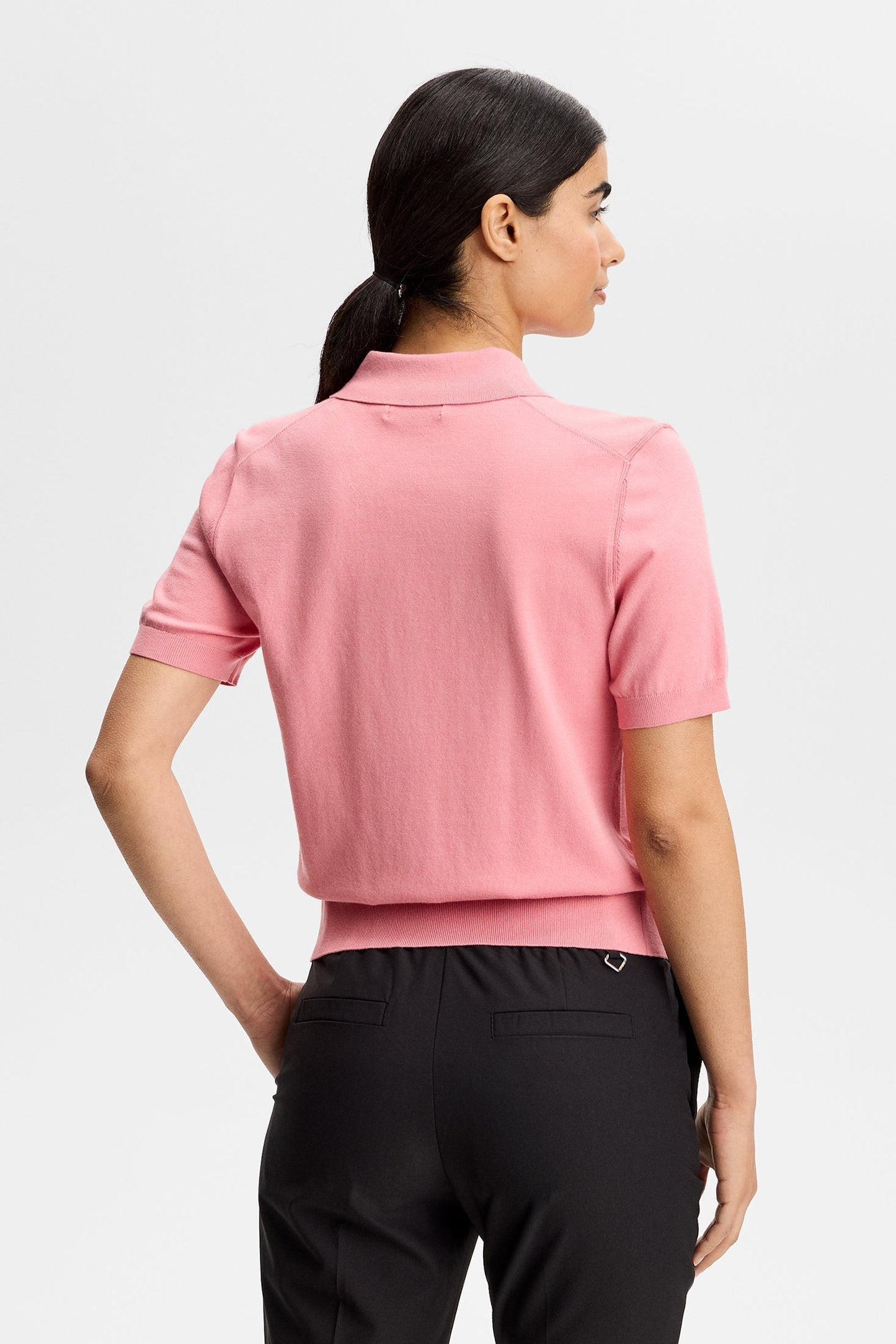 Blake SS Knit Polo / Flamingo Plume