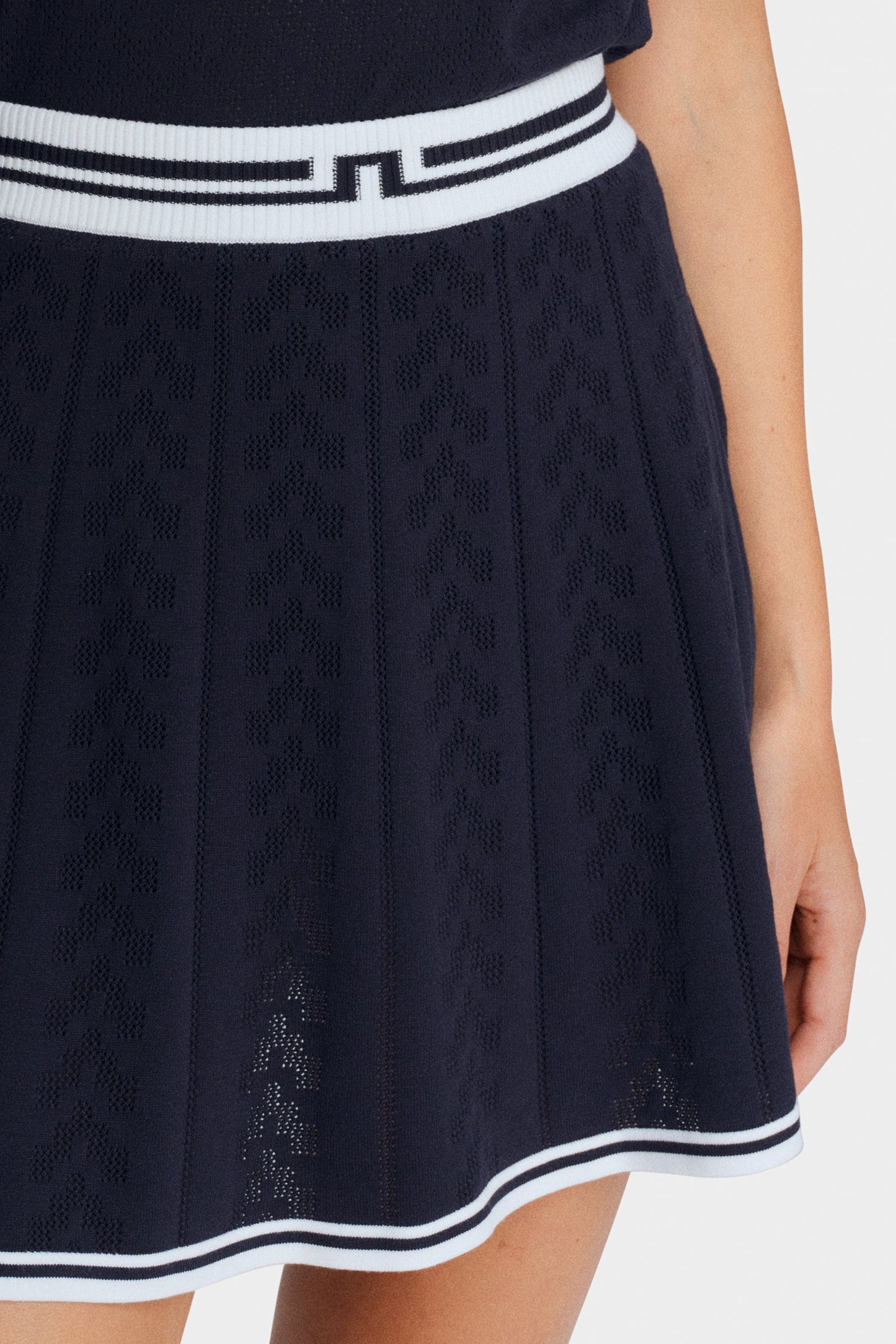 Pamela Pointelle Knitted skirt / Navy