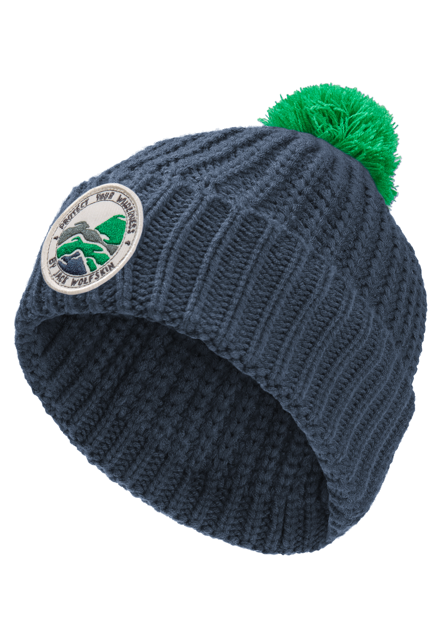 POMPOM BADGE BEANIE K