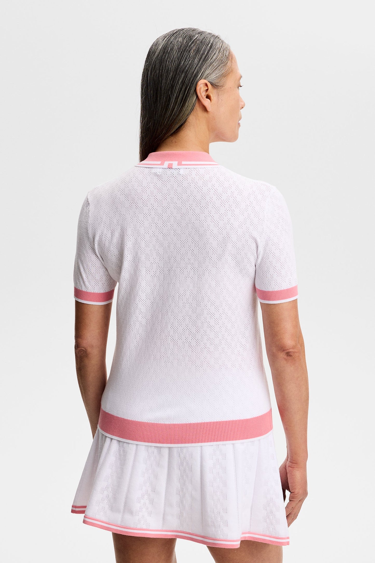 Polly Pointelle Polo / White