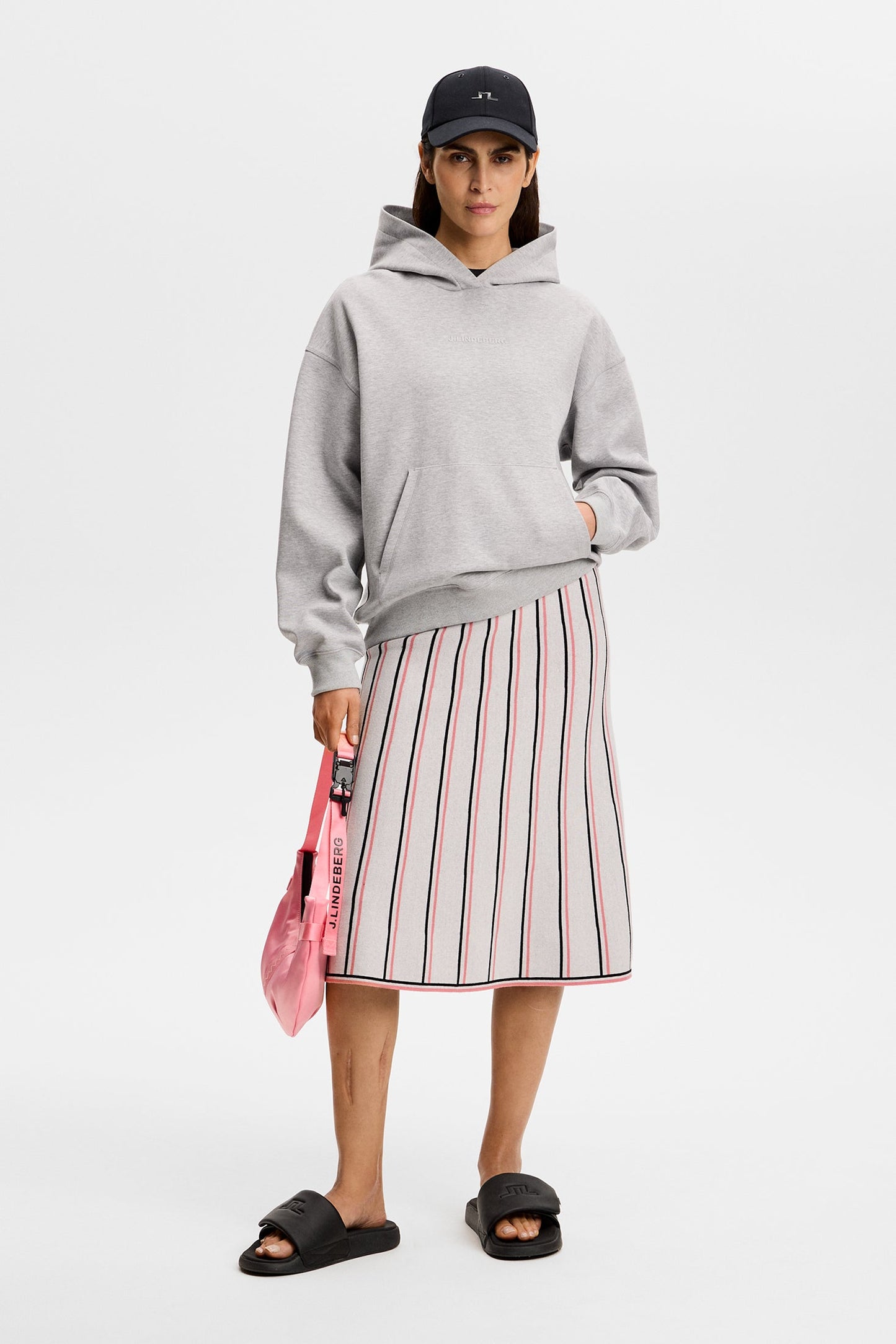 Nora Knit Midi Skirt / White