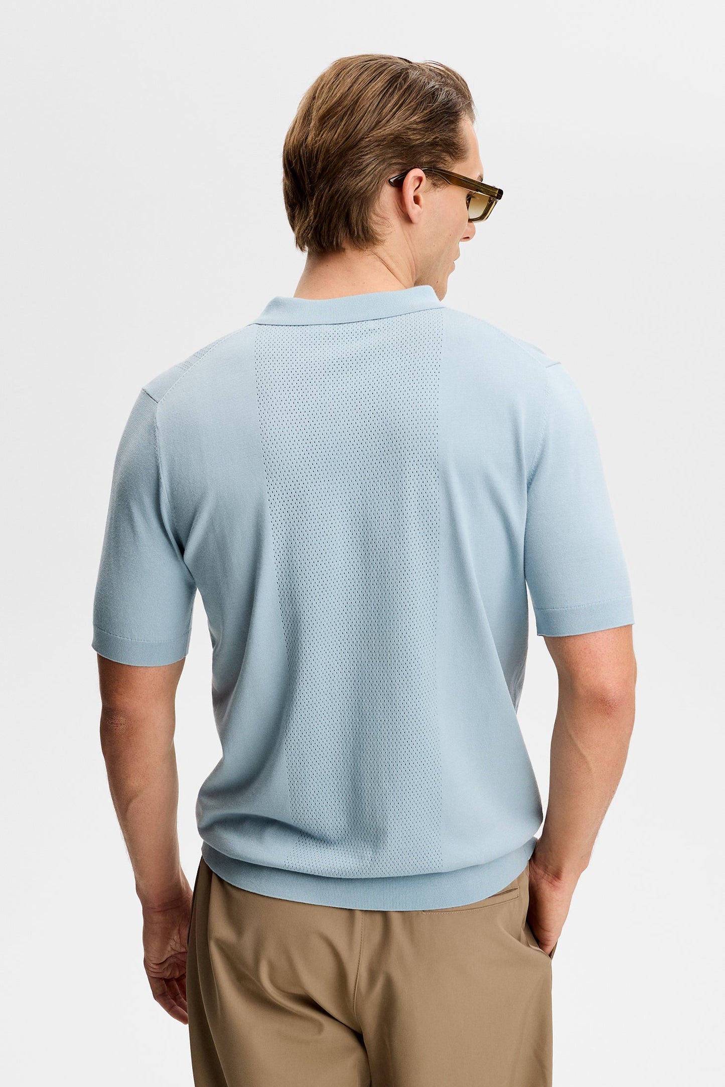 Reymond Seasonal Knit Polo / Forget-Me-Not
