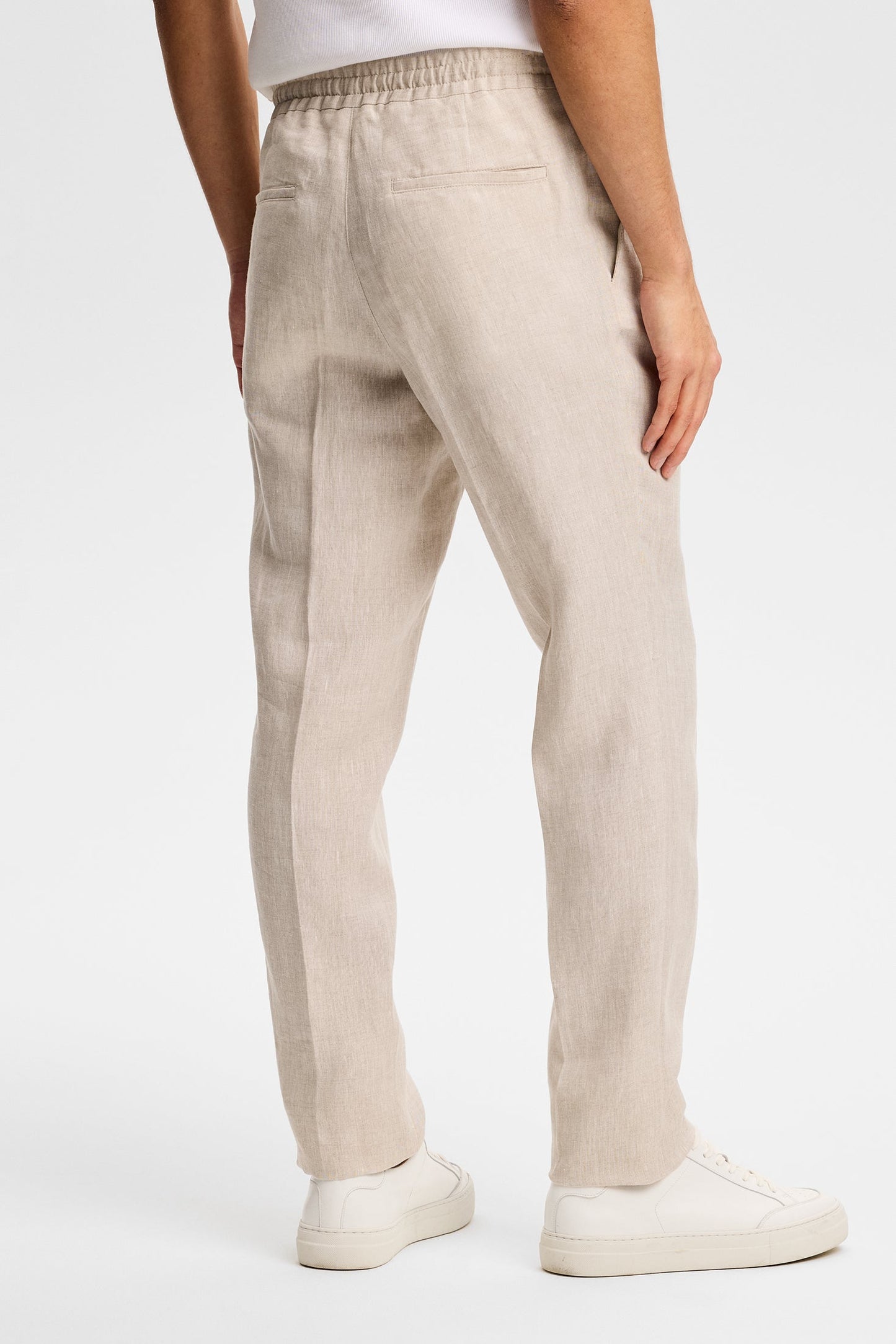 Soren Drape Linen Pants / Moonbeam