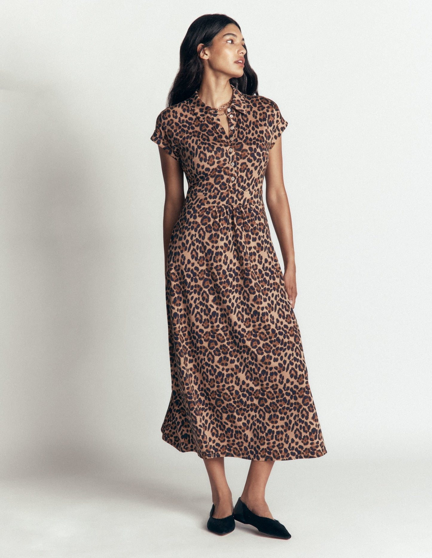 Fae Jersey Shirt Dress-Multi, Brushed Animal
