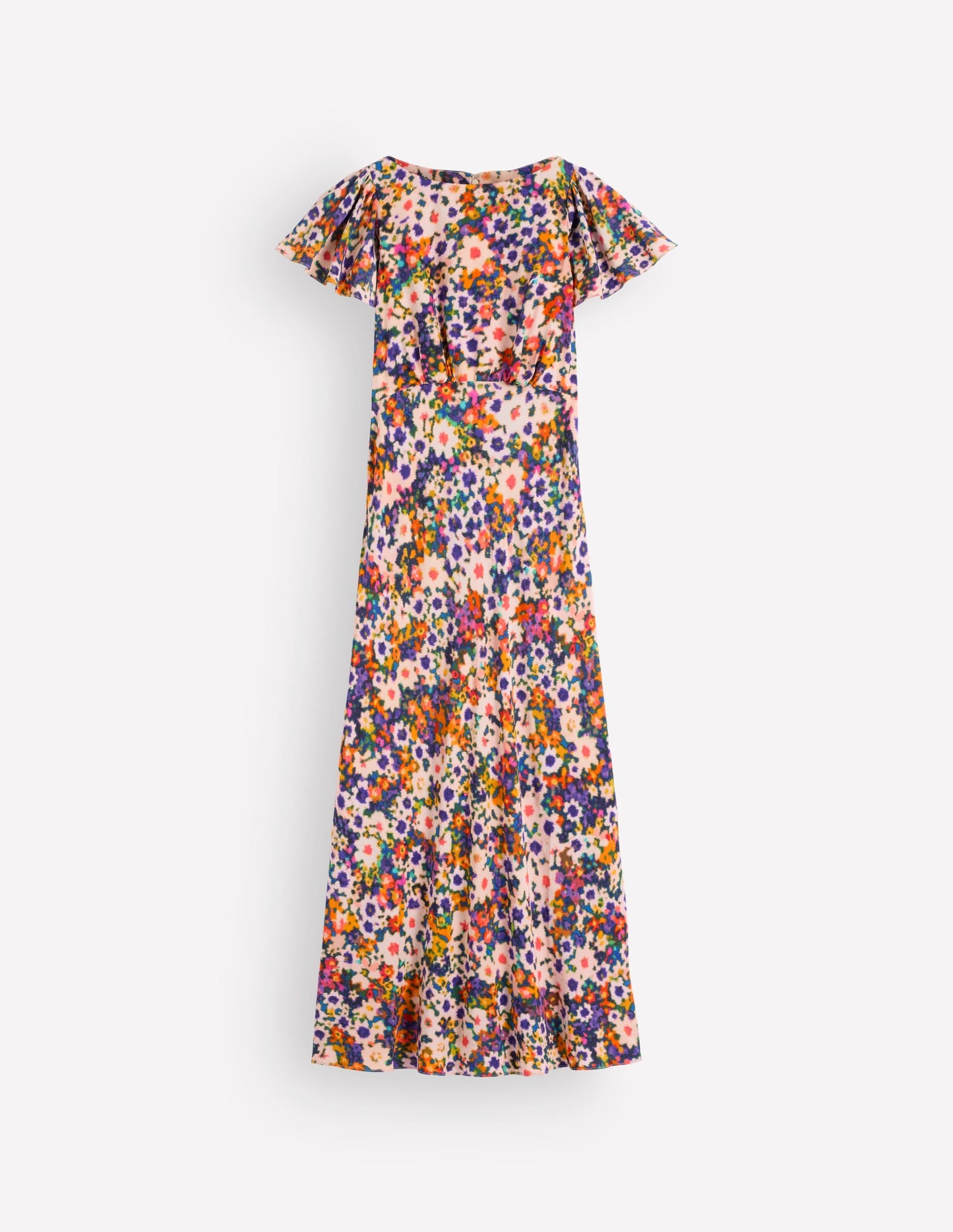 Draped Sleeve Occasion Dress-Multi, Flora Fusion