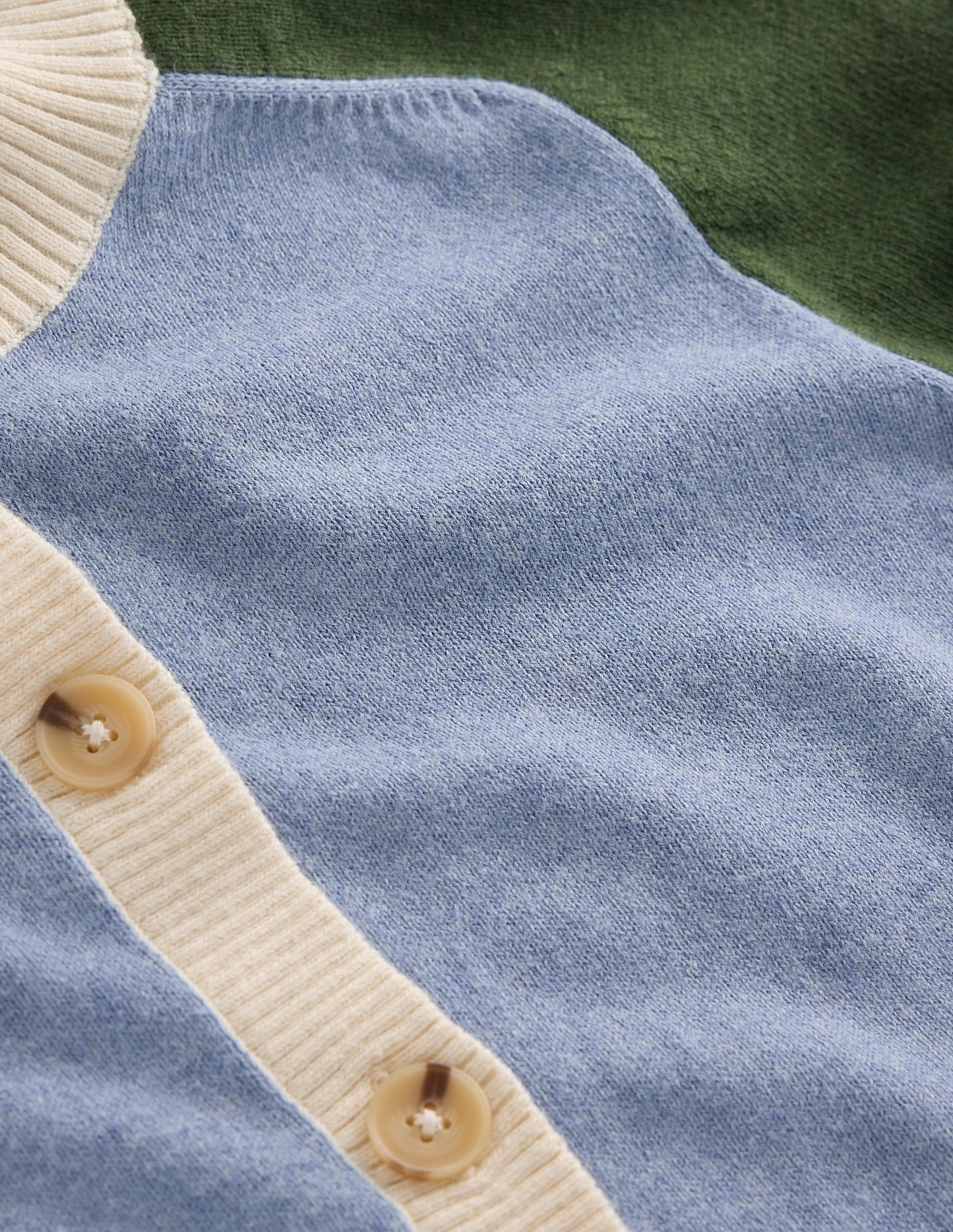 Meg Raglan Sleeve Cardigan-Blue colour block