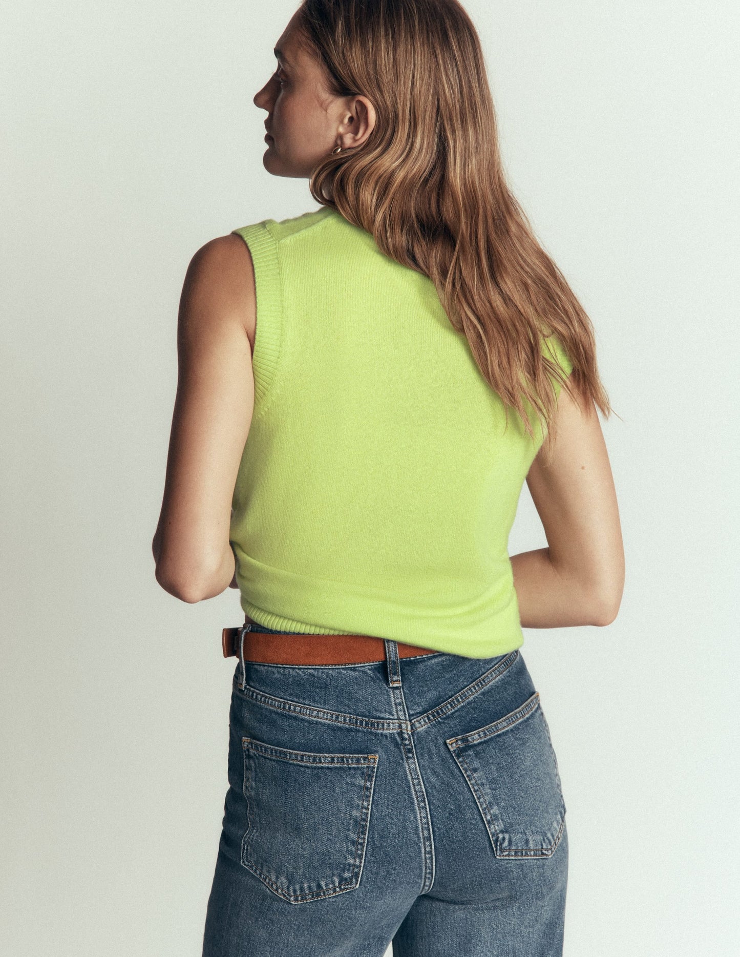 Elsie Cashmere Tank-Sweet Mint