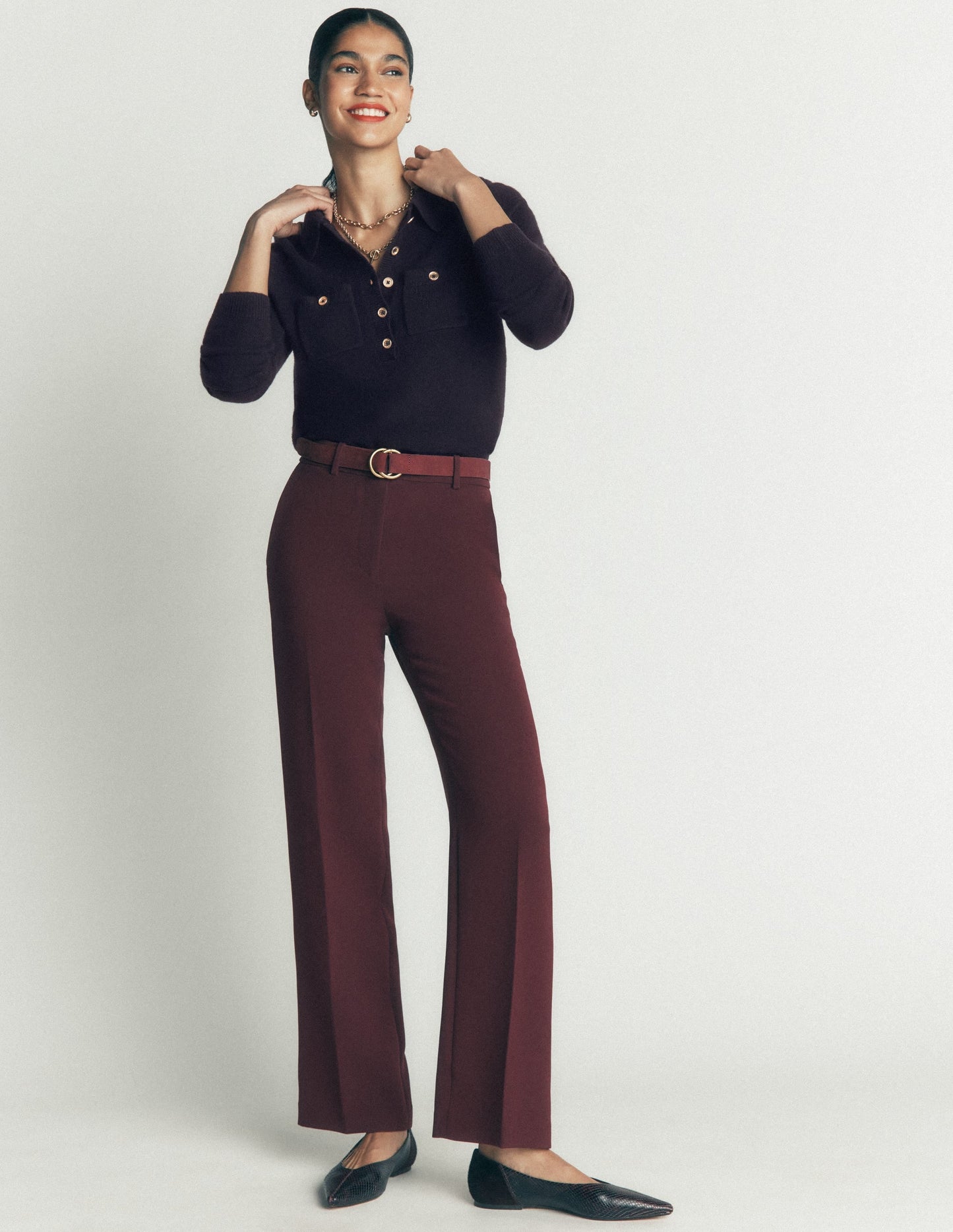 Marianne Merino Wool Jumper-Navy