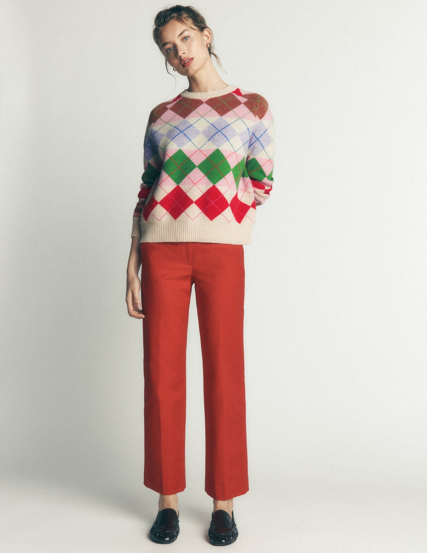 Ariadne Alpaca Blend Jumper-Multi Argyle