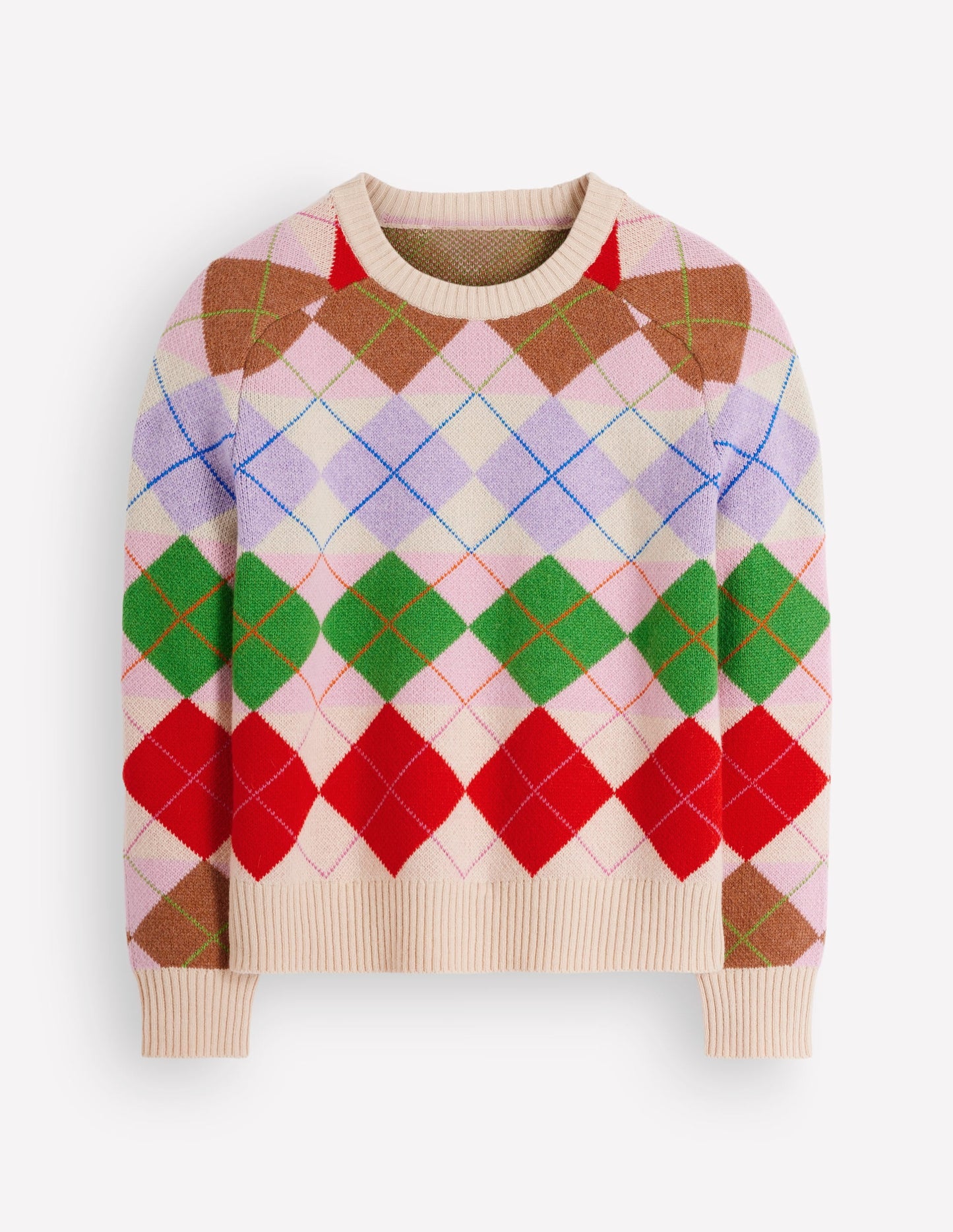 Ariadne Alpaca Blend Jumper-Multi Argyle