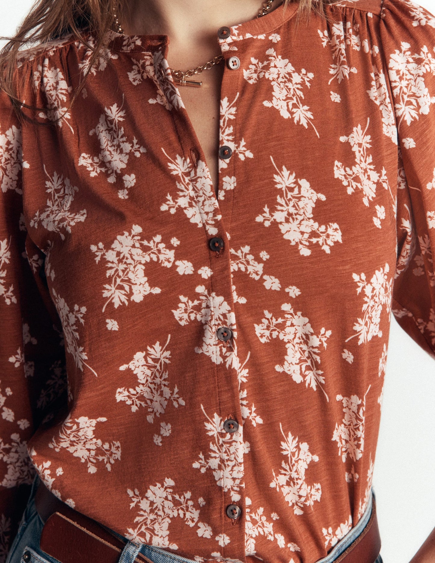 Ara Jersey Shirt-Arabian Spice, Flecked Bunch