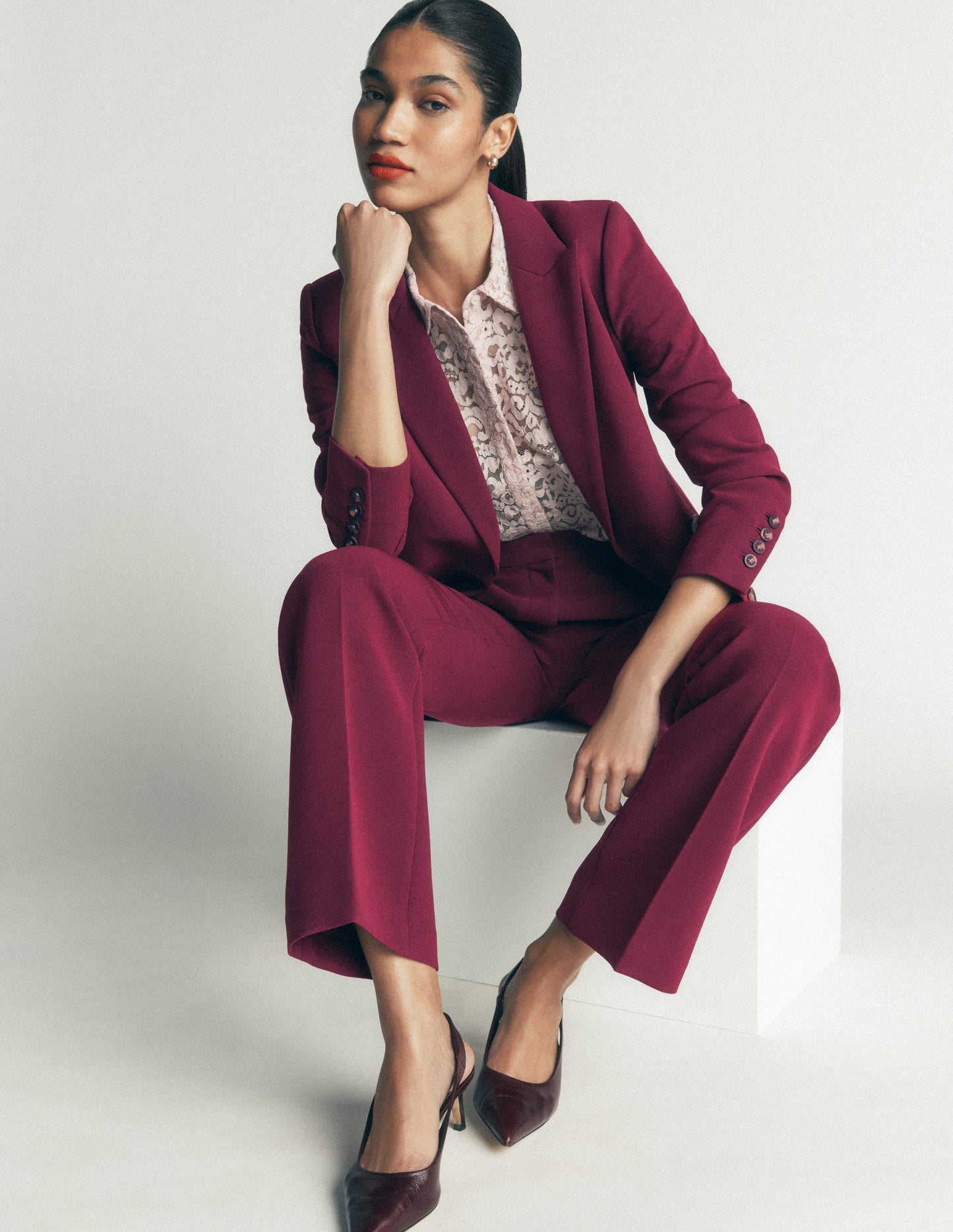 Keswick Double Breasted Blazer-Deep Wisteria