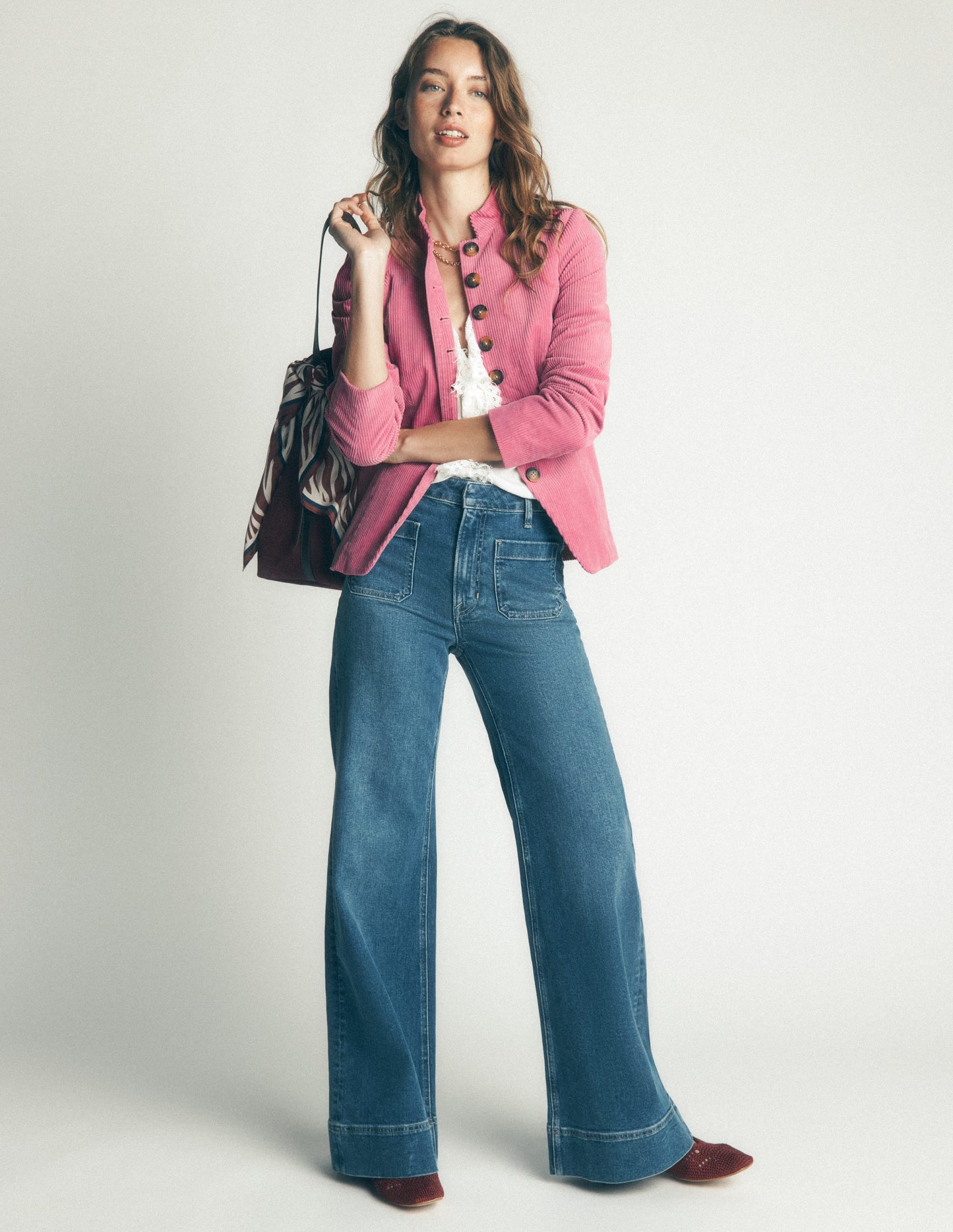 Hereford Military Cord Jacket-Pink Heather