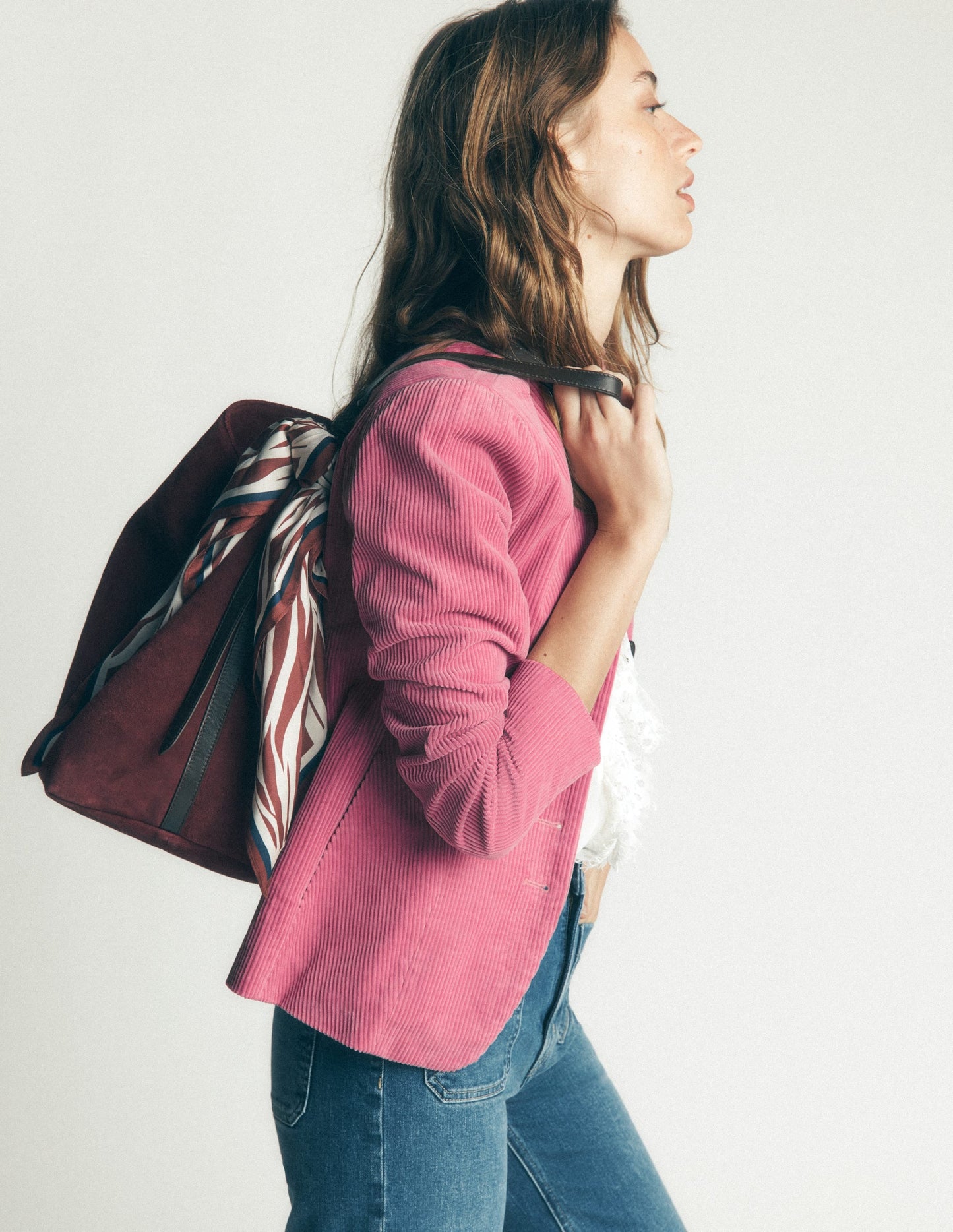 Hereford Military Cord Jacket-Pink Heather