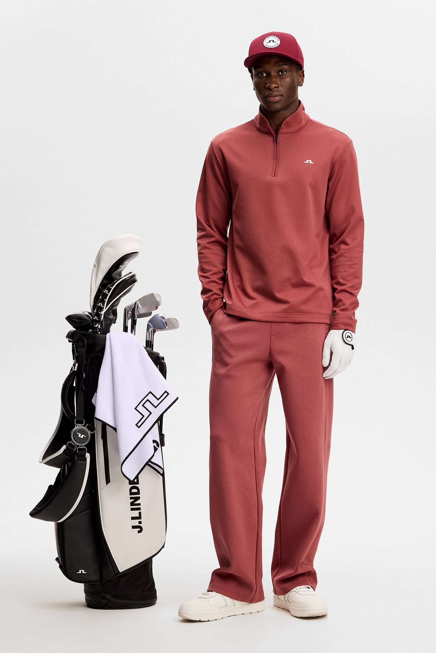 Clide Quarter Zip Mid Layer / Apple Butter