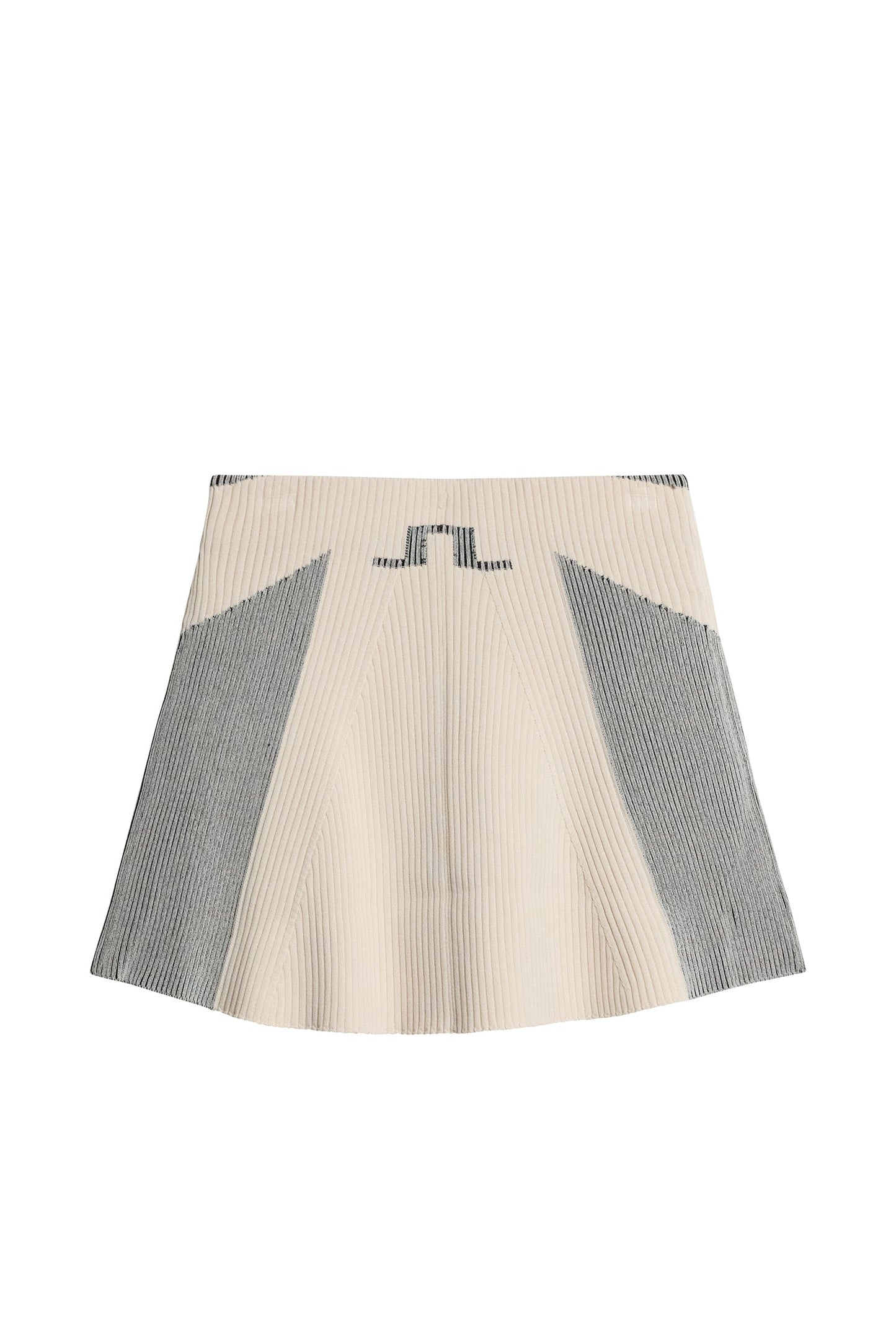 Tanya Contrast Rib Knit Skirt / Moonbeam