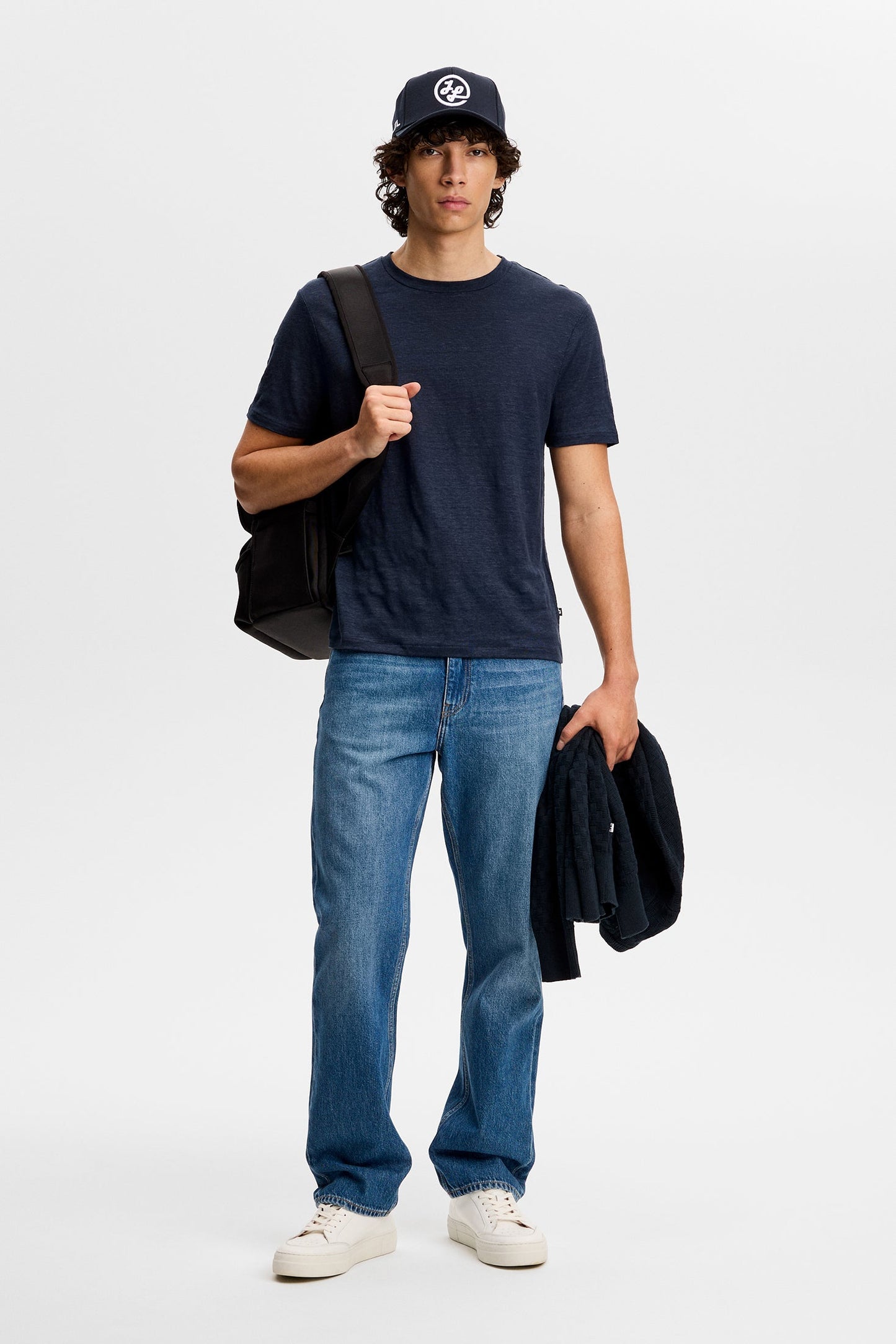 Coma Linen Tee / Navy