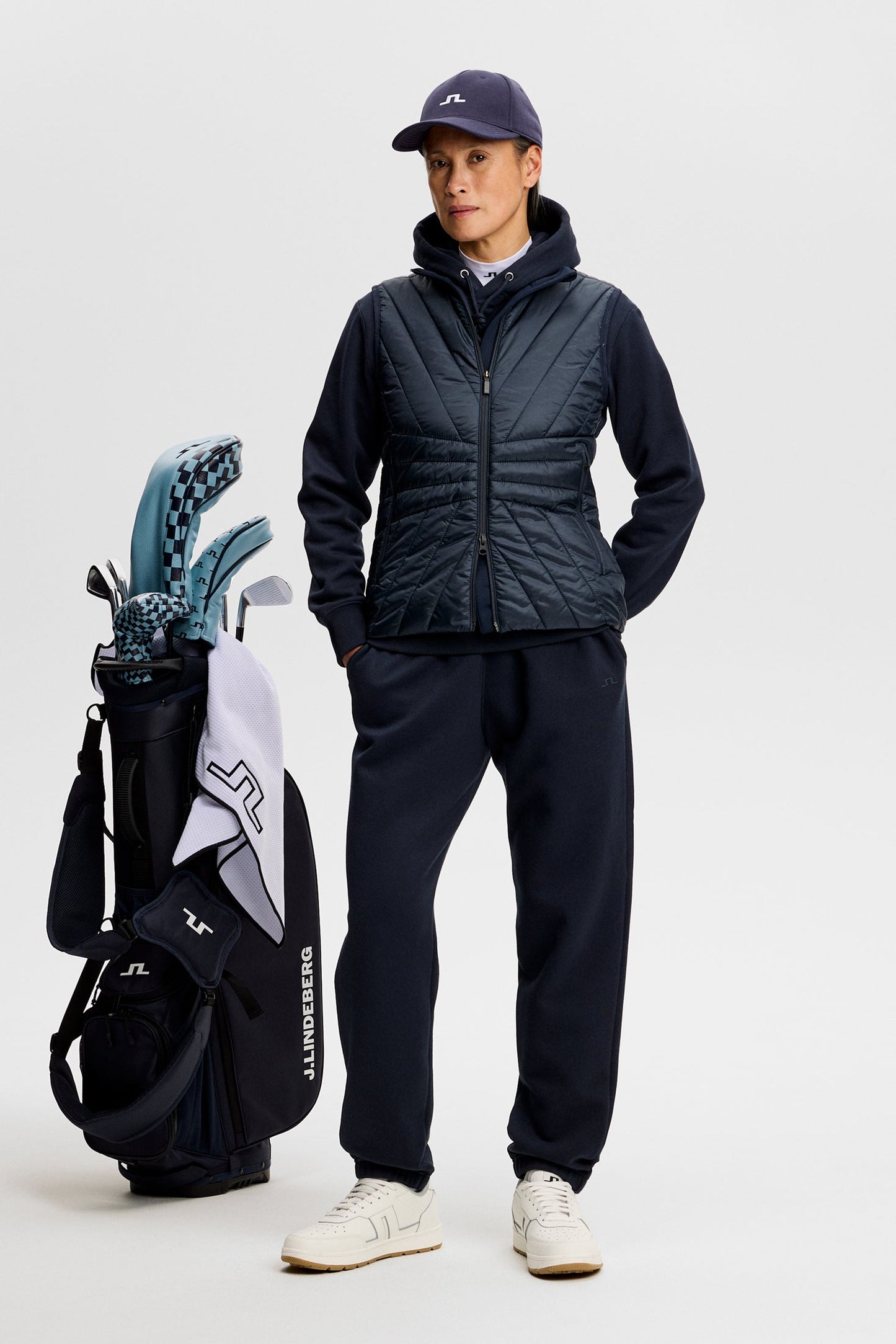 Holma Quilt Hybrid Vest / Navy