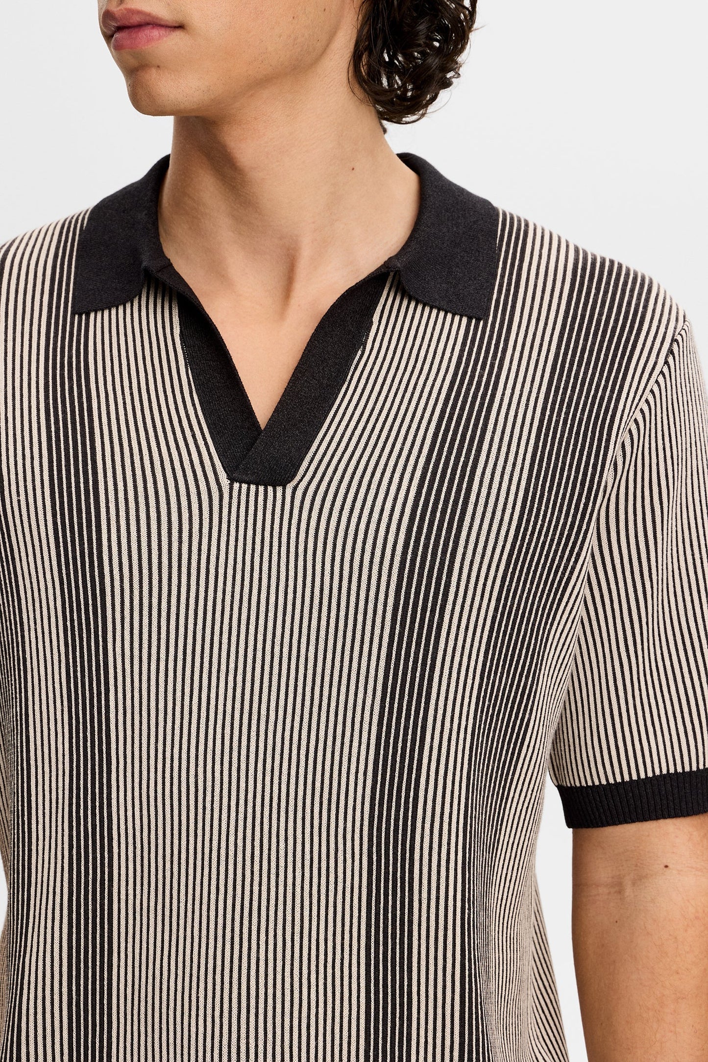 Sal Knitted Polo / Moonbeam