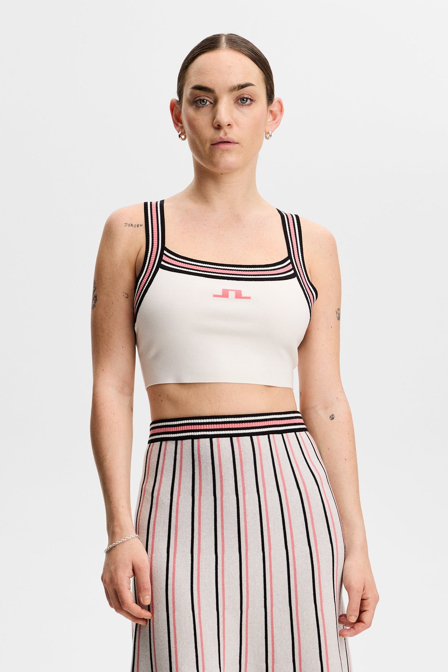 Nori Knit Crop Top / White