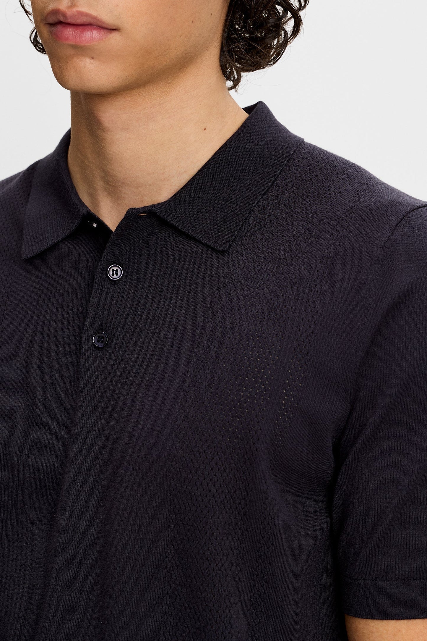 Reymond Seasonal Knit Polo / Navy