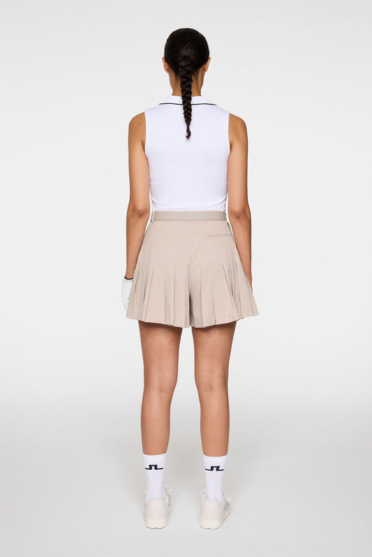 Arella Pleated Shorts / Oyster Brown